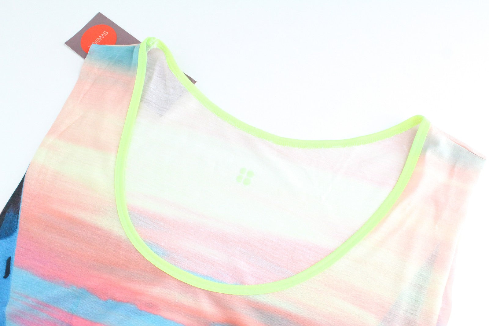 SWEATY BETTY Skipper Women's Run Tank Top L Pink Cropped Loose Fit Sleeveless