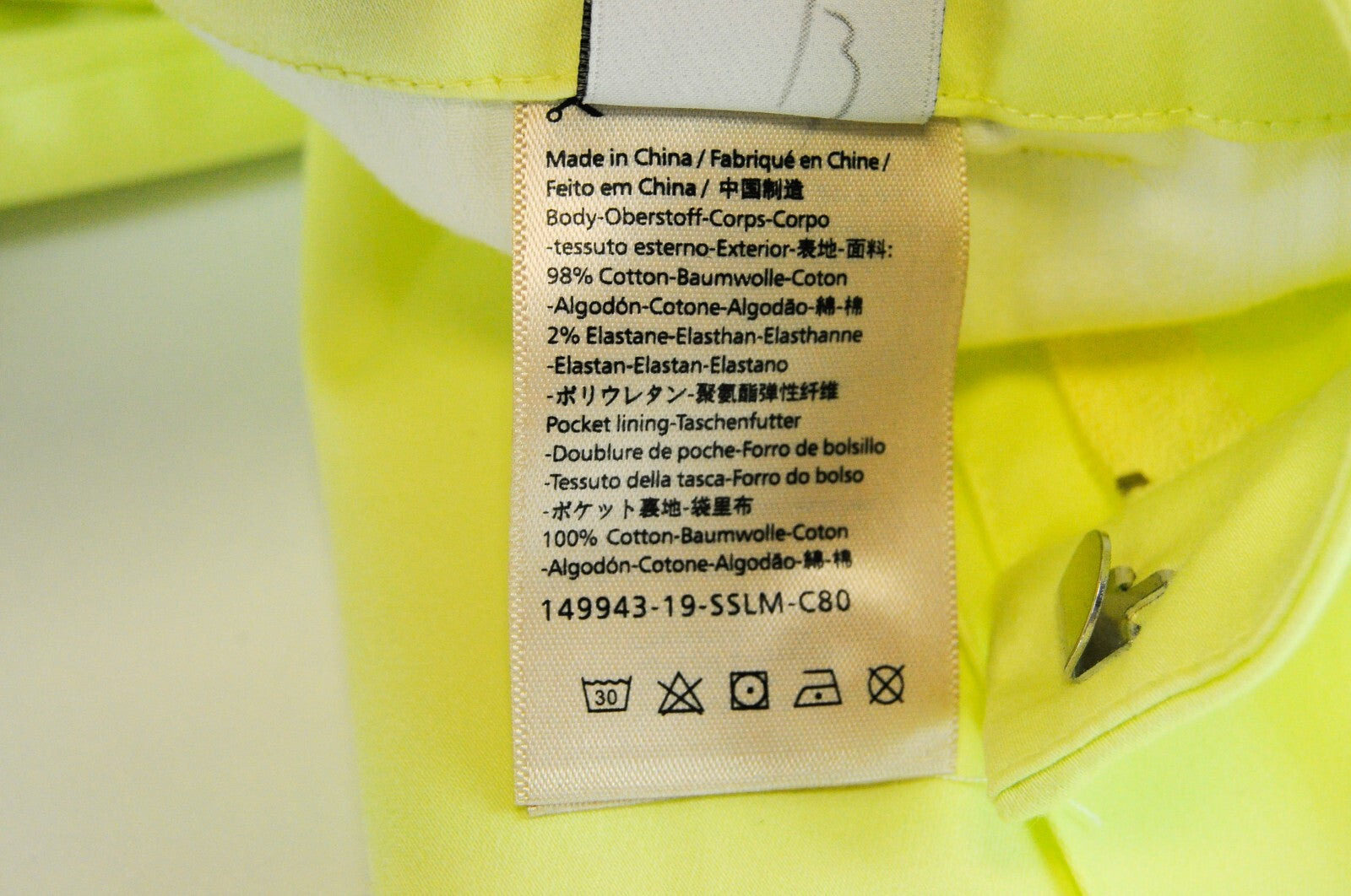 MAISON SCOTCH Women W29/L32 Yellow Chino Trousers Belted Stretch Pleated