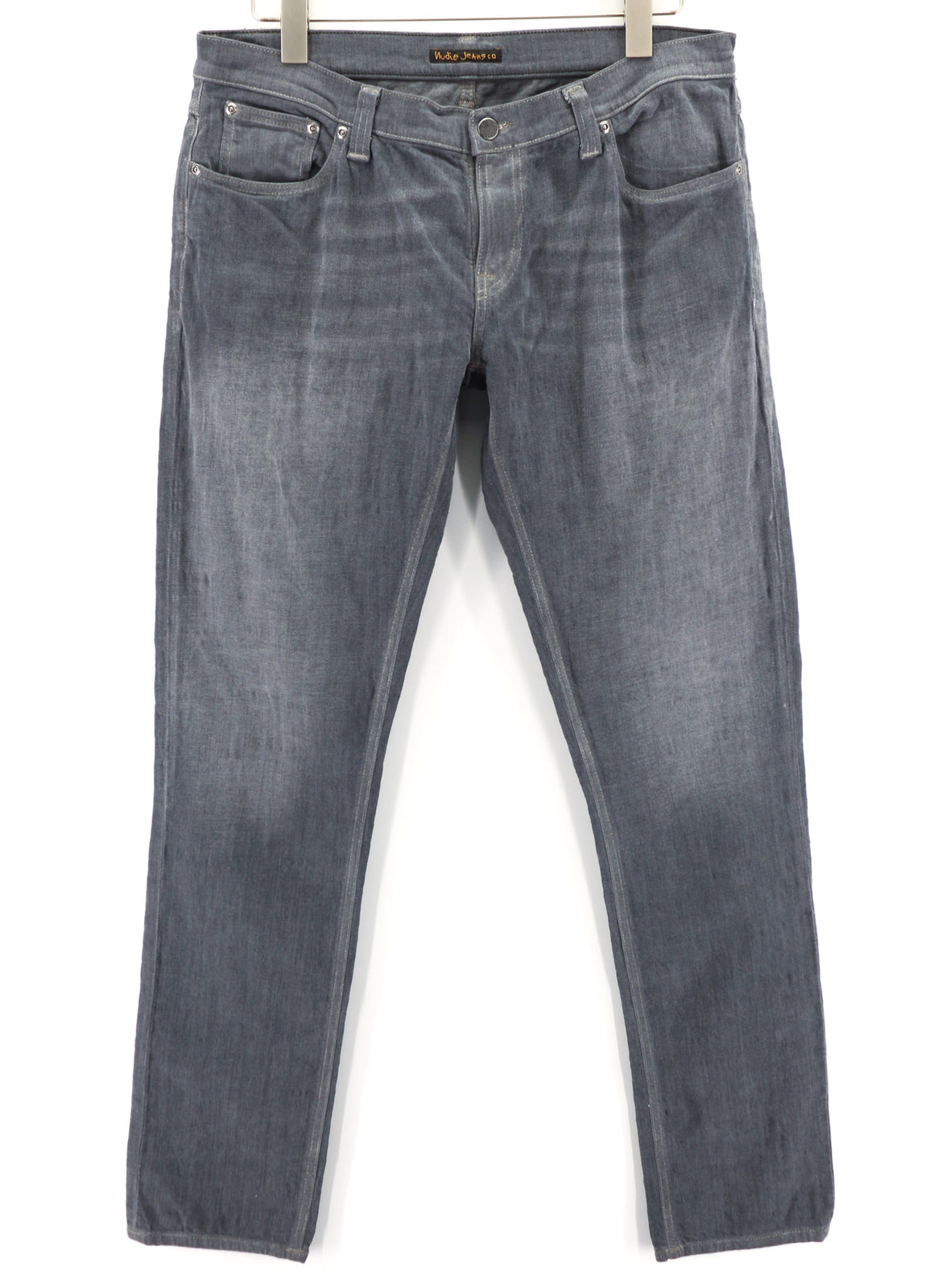 NUDIE JEANS Tight Long John Men Jeans W34/L34 Organic Charcoal Washed Slim Fit