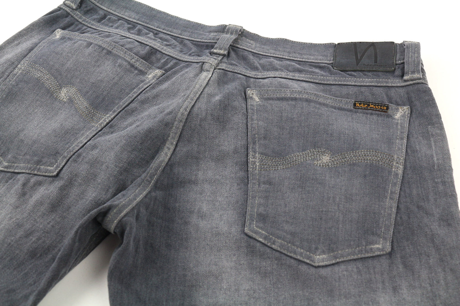 NUDIE JEANS Tight Long John Men Jeans W34/L34 Organic Charcoal Washed Slim Fit