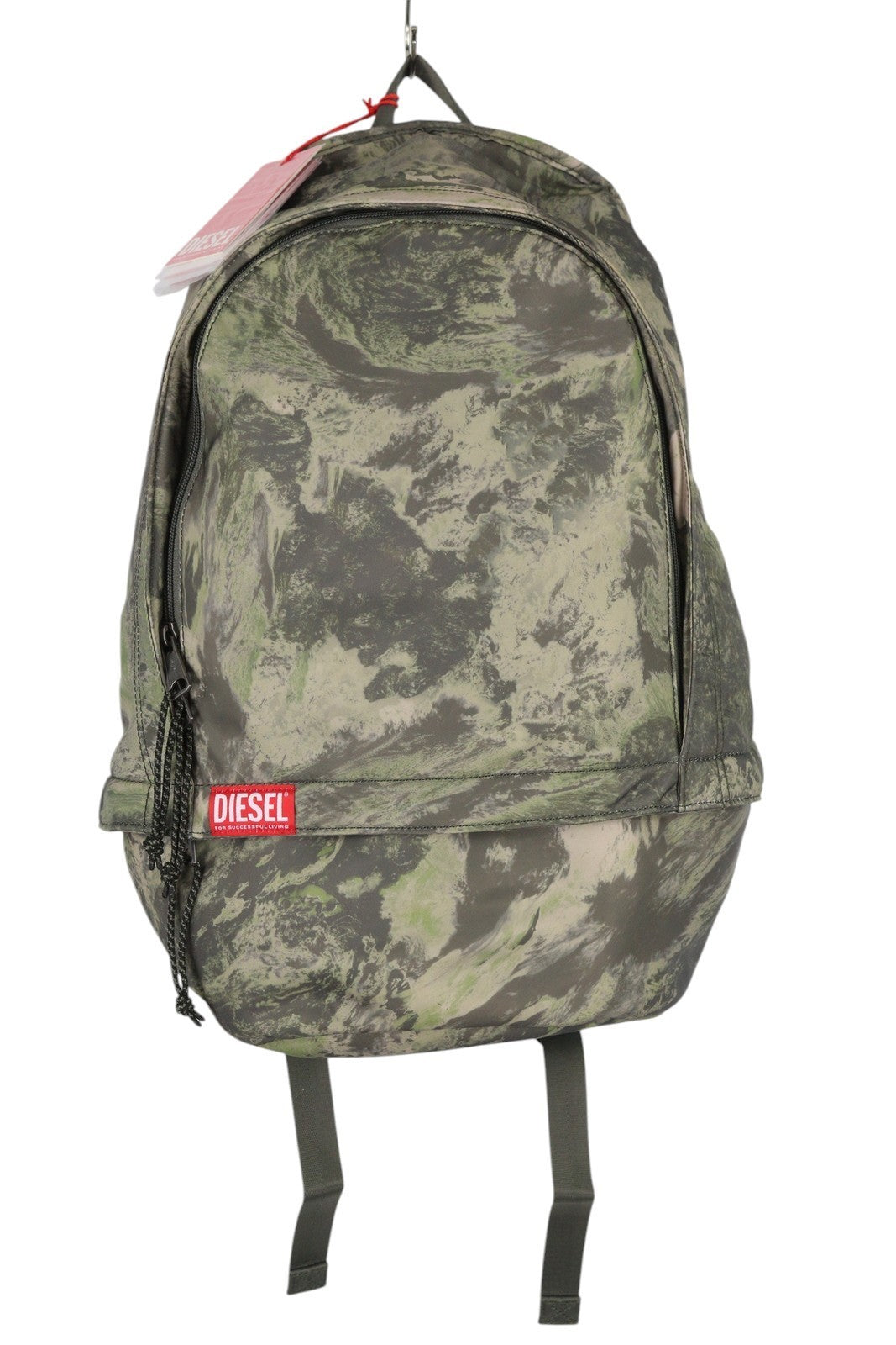 DIESEL Rave Backpack Men Bag OS Patterned Zipper Front Logo RRP€210