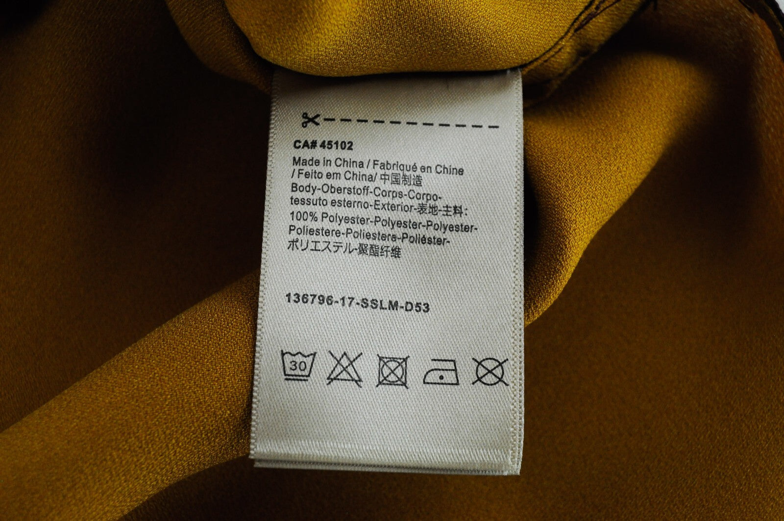 MAISON SCOTCH Women M Mustard Sleeveless Top Side Vented Glitter Detail