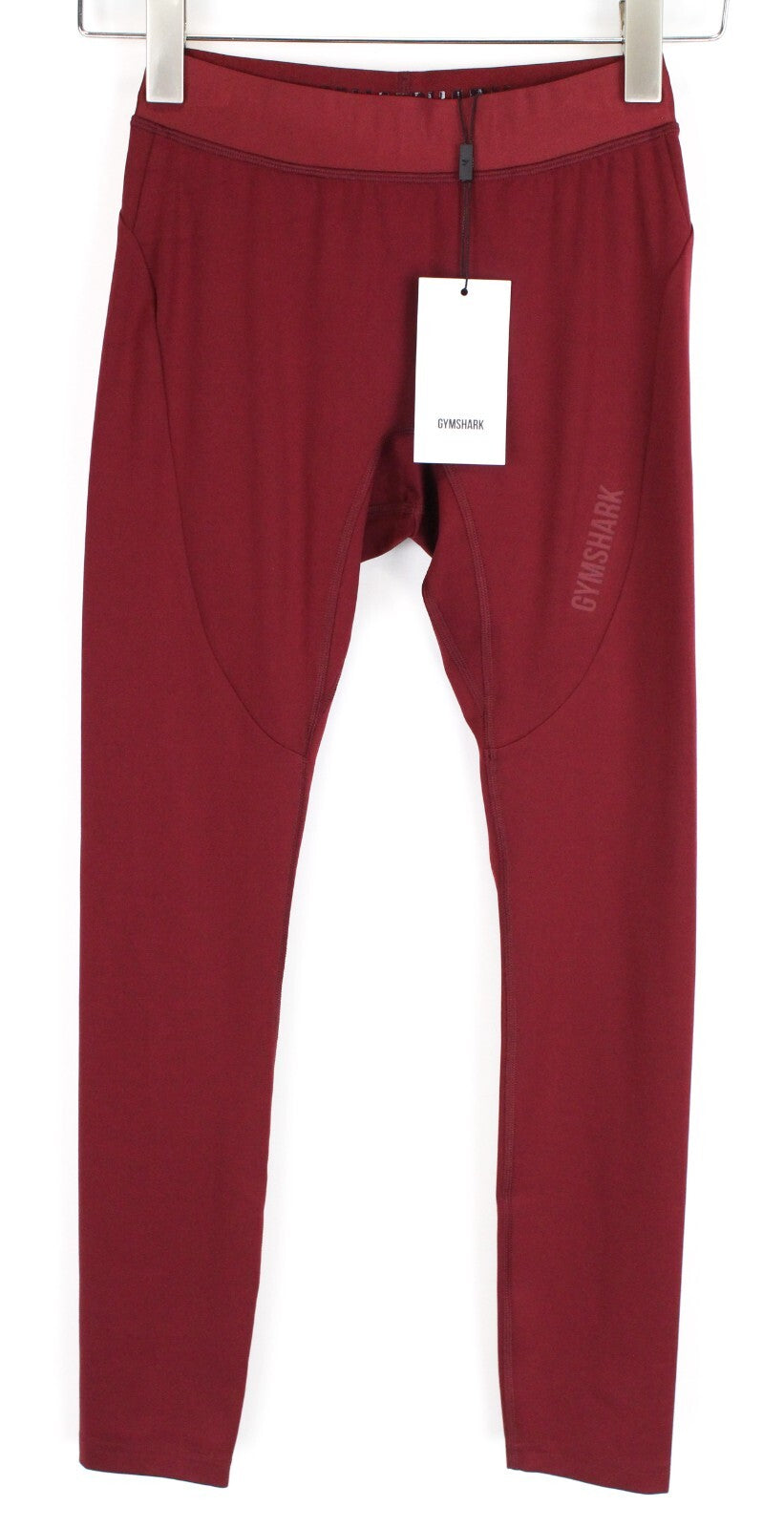 GYMSHARK Women Leggings S Red Stretch Waistband Focus Activewear