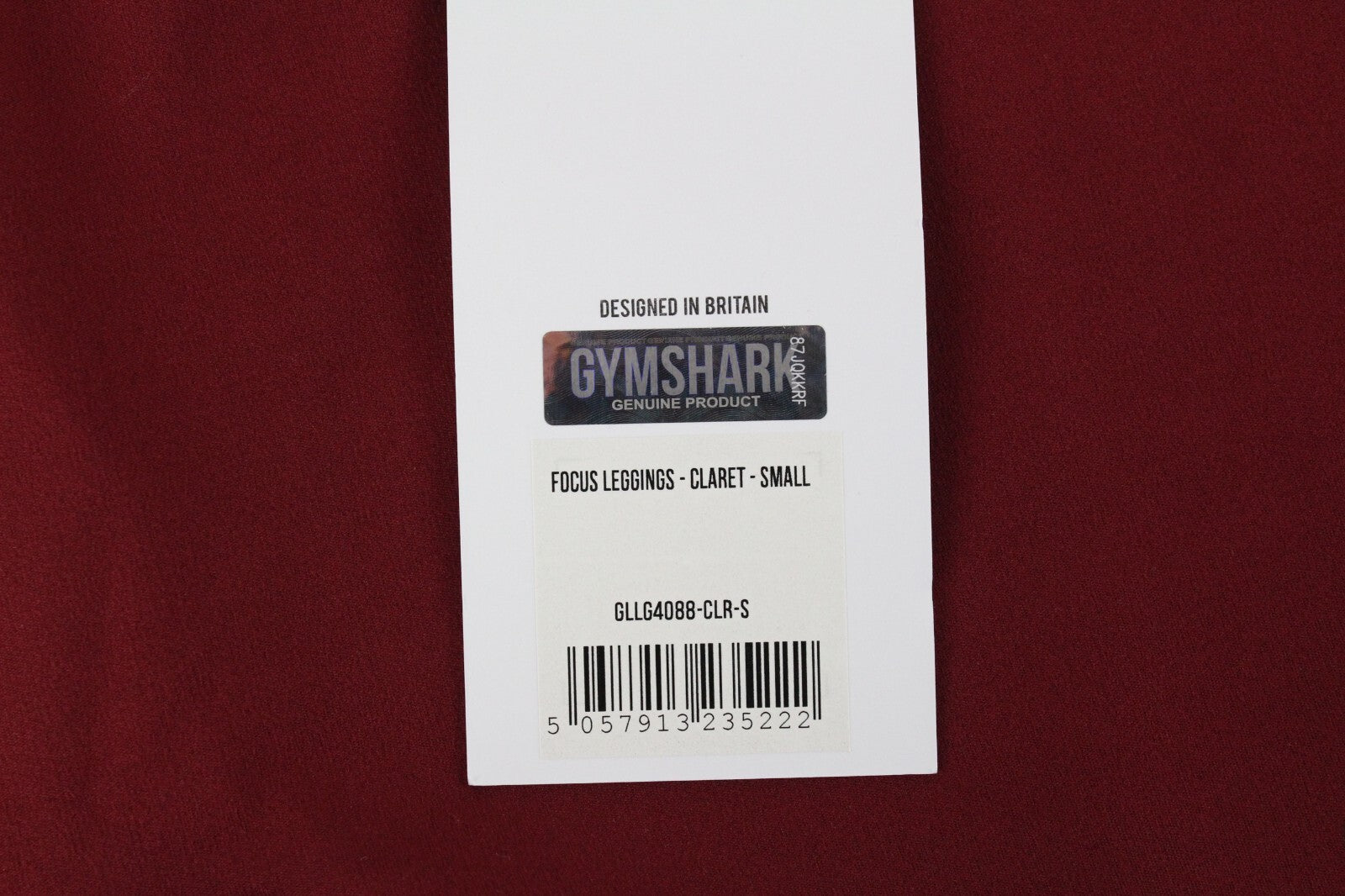 GYMSHARK Women Leggings S Red Stretch Waistband Focus Activewear