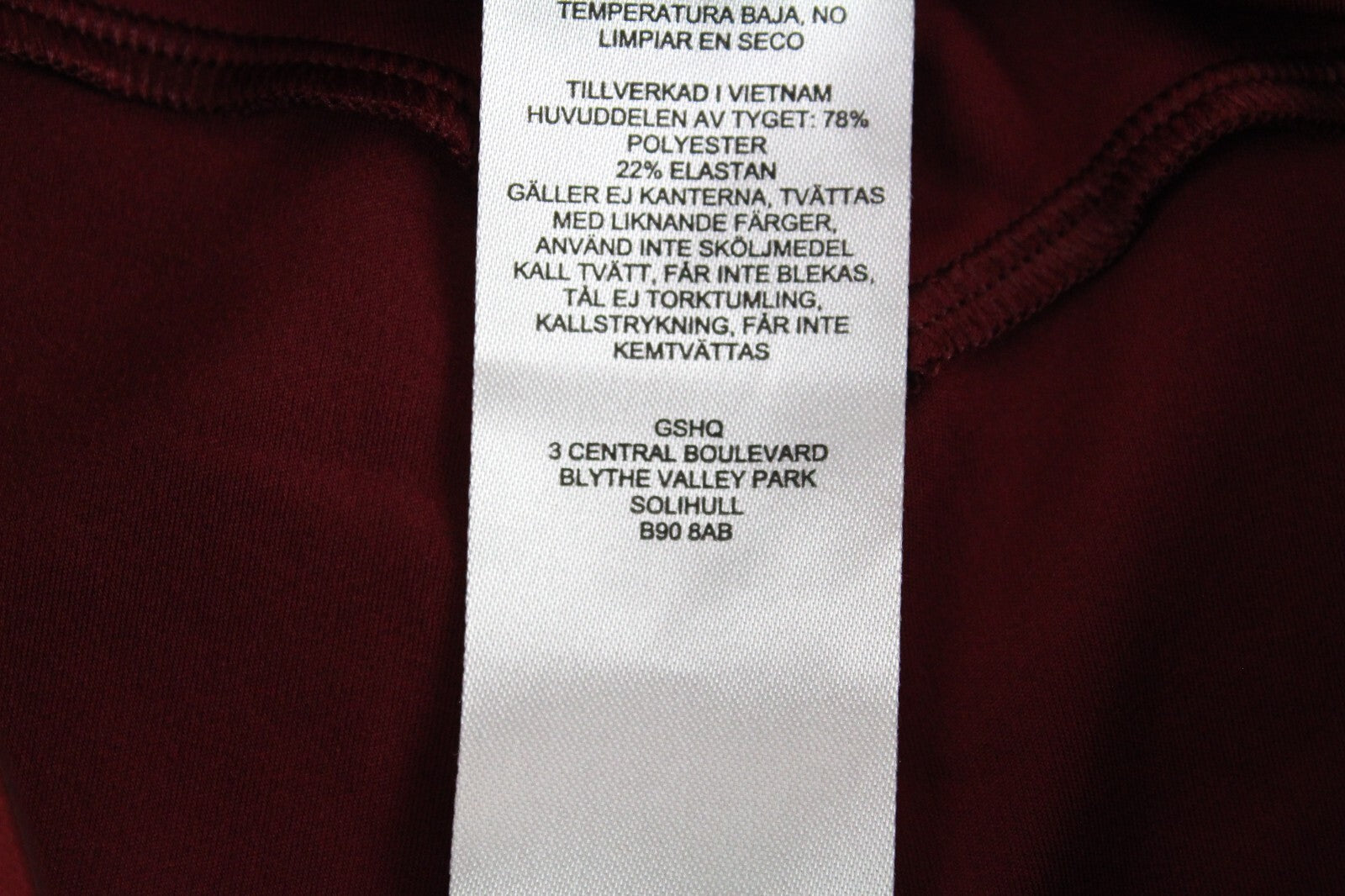 GYMSHARK Women Leggings S Red Stretch Waistband Focus Activewear