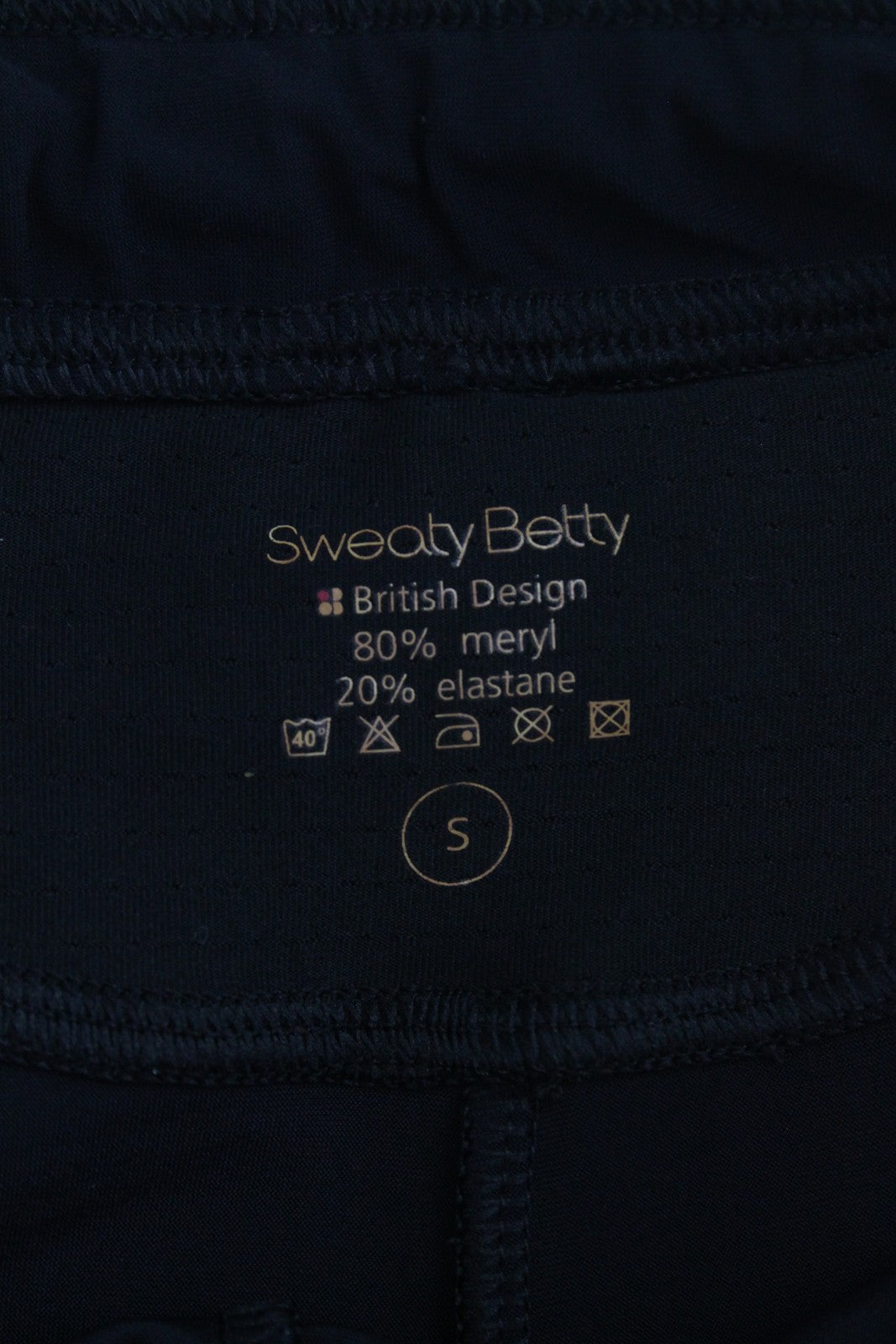 SWEATY BETTY Women's Sport Capri Leggings S Black Stretch Zip Pocket Activewear