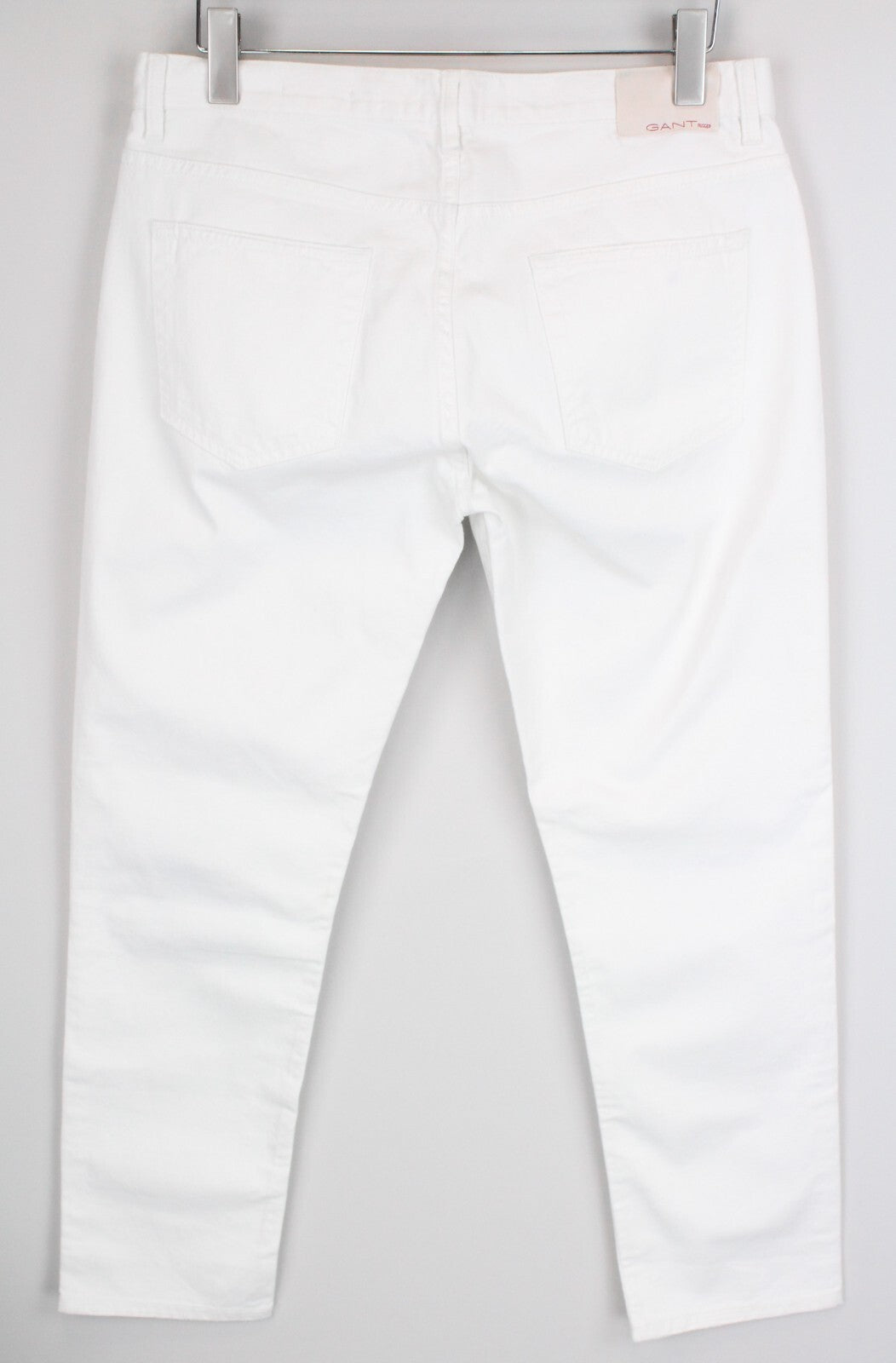 GANT Women Jeans W30/L34 Off-White Ripped Cotton Straight Fit Slacker Style
