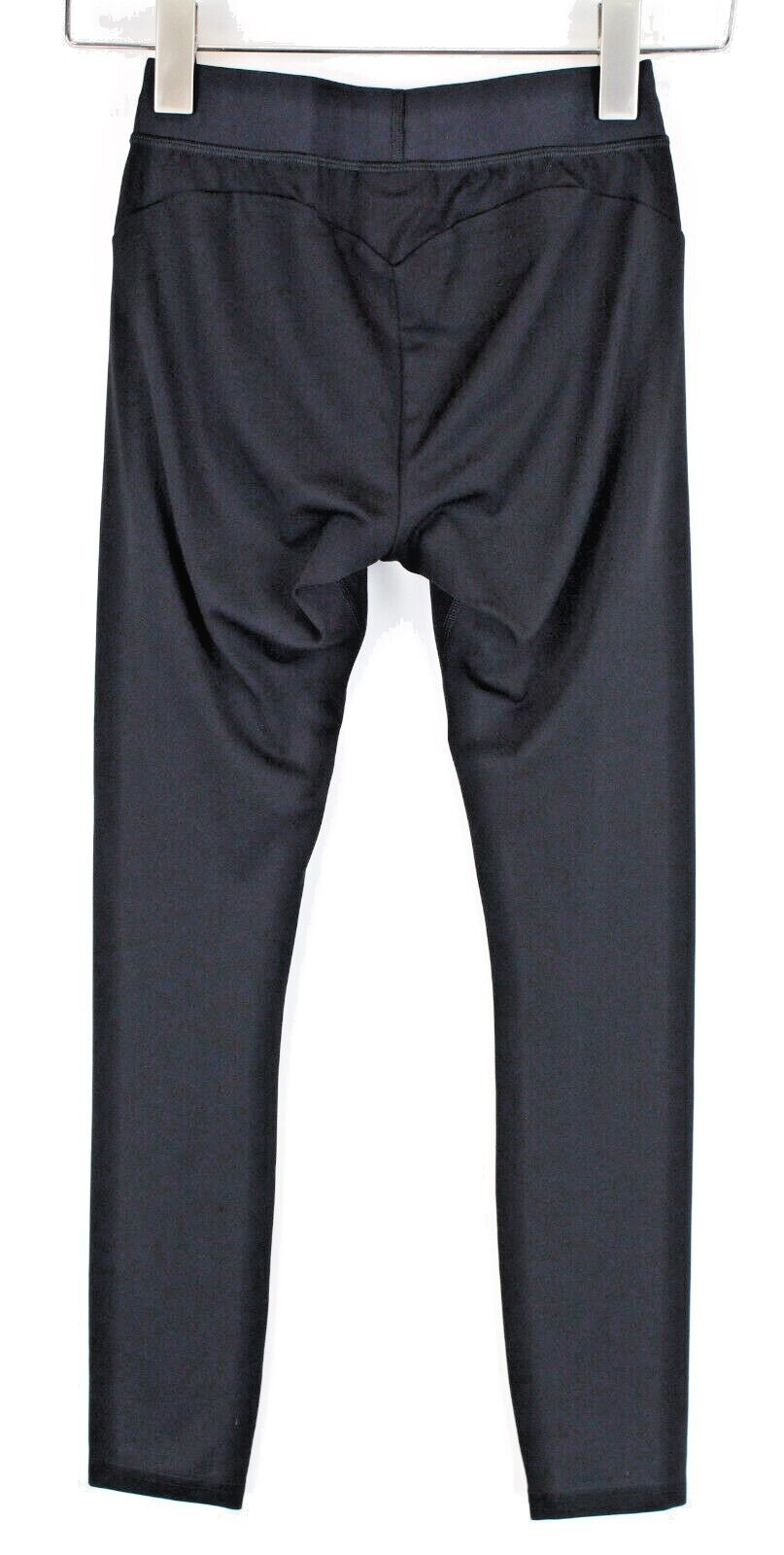 GYMSHARK Women Leggings S Black Waistband Stretch Activewear Logo Focus