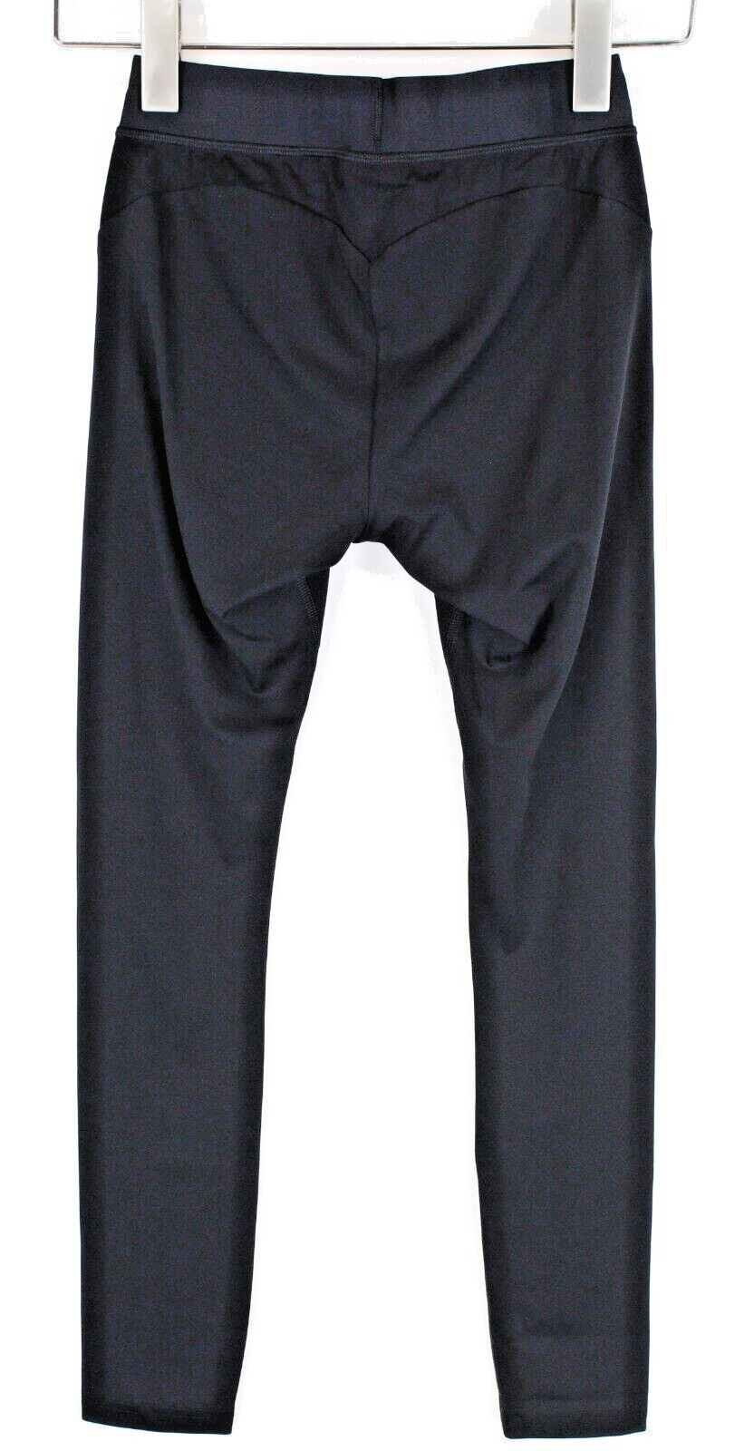 GYMSHARK Women Leggings S Black Waistband Stretch Focus Activewear Logo