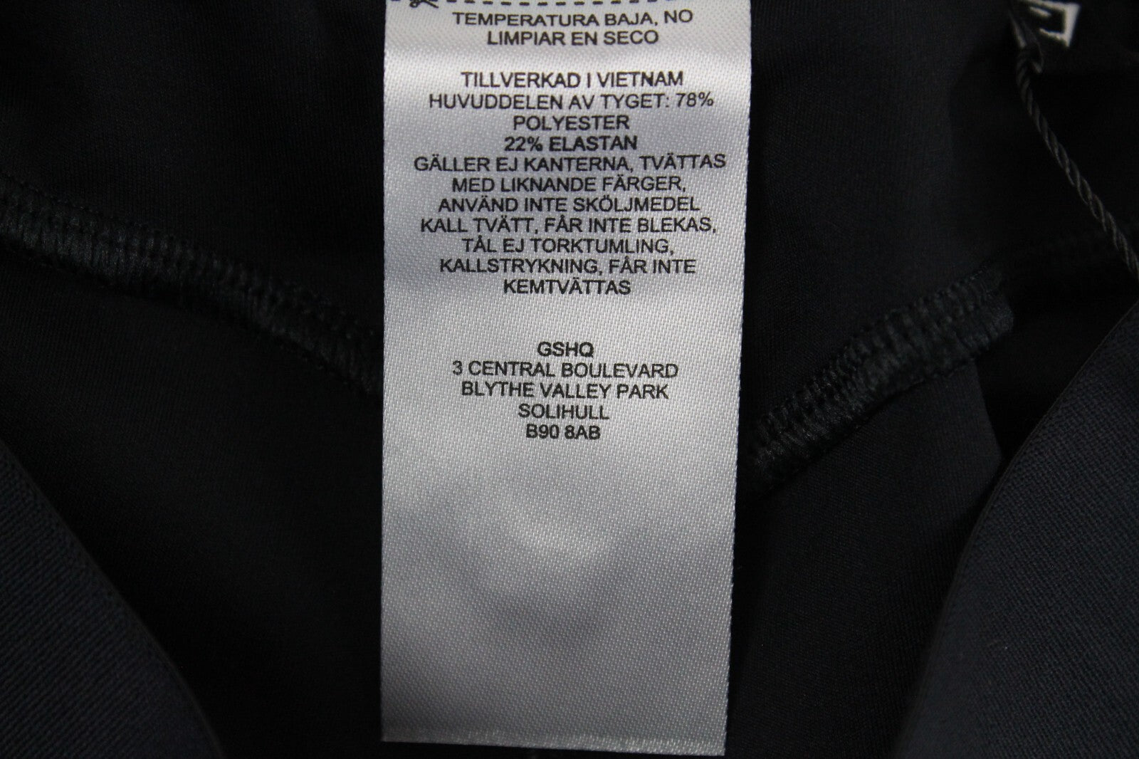 GYMSHARK Women Leggings S Black Waistband Stretch Focus Activewear Logo