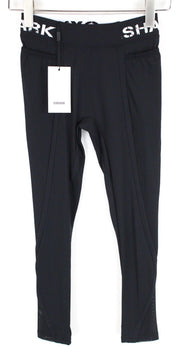 GYMSHARK Women Leggings S Black Stretch Legacy Fitness Logo Waistband