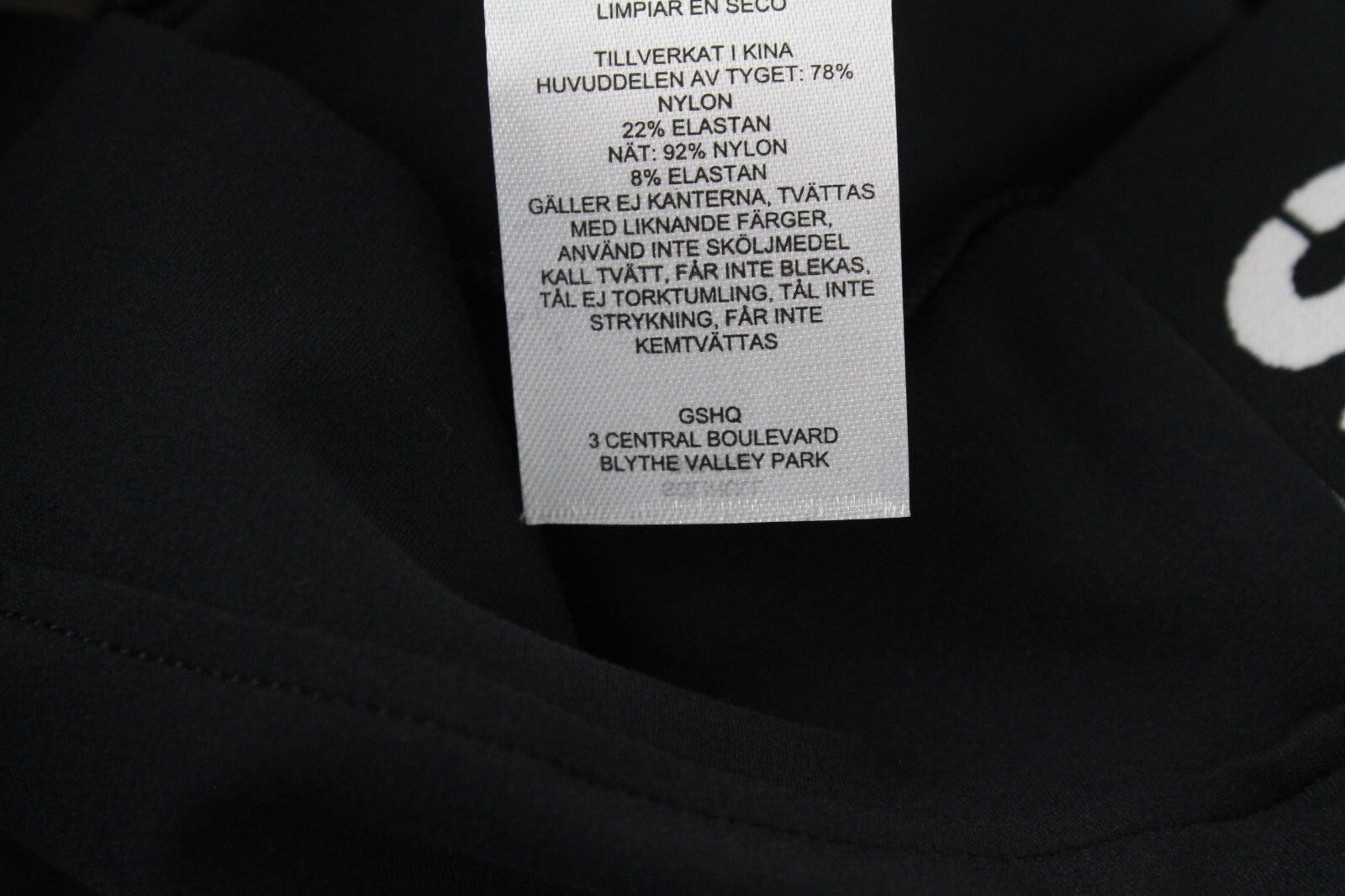 GYMSHARK Women Leggings S Black Stretch Legacy Fitness Logo Waistband