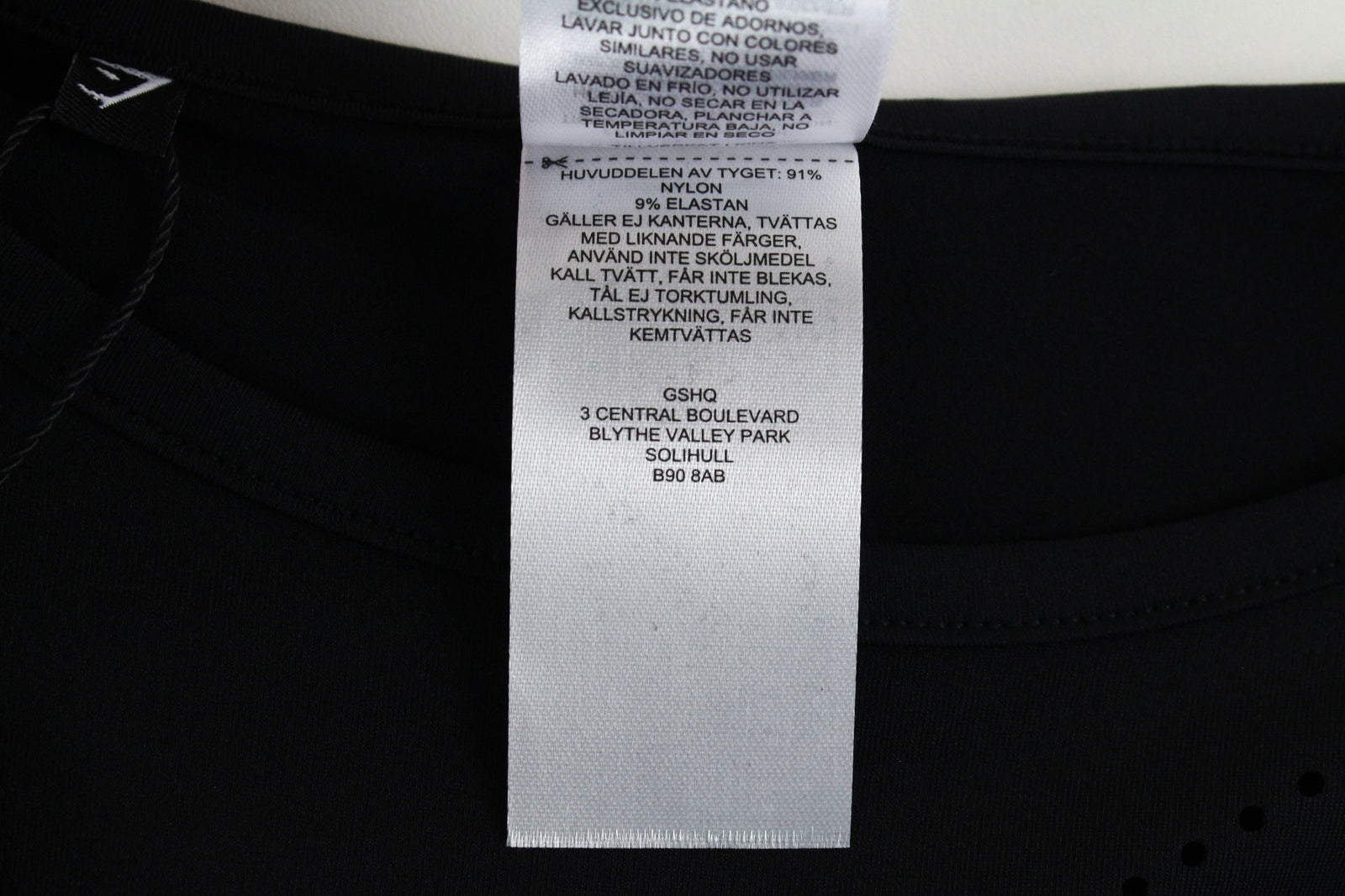 GYMSHARK Women Sport Top XS Training Workout Laser Cut Tank Black Breathable*