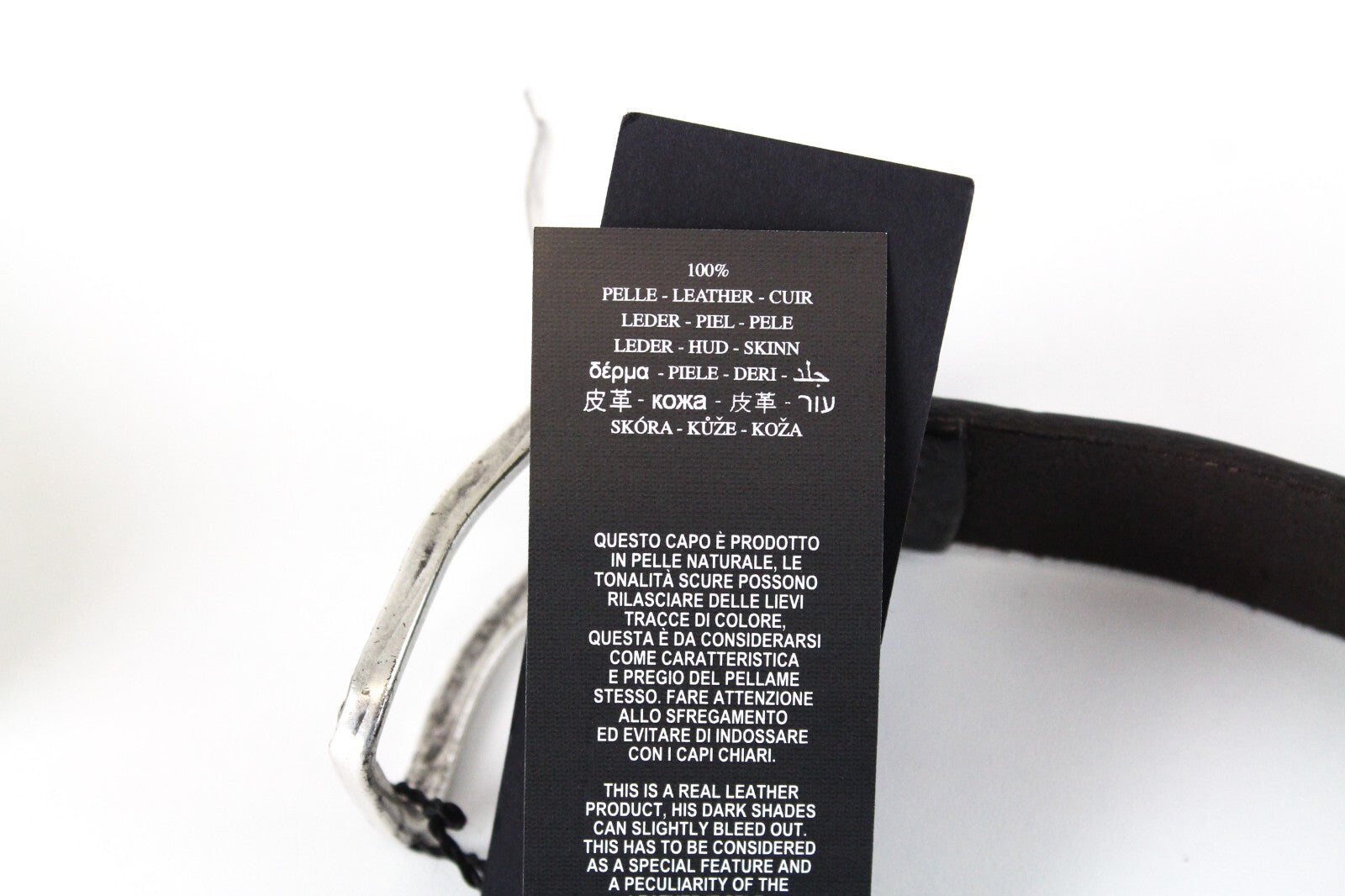 REPLAY Men Belt 100 cm Brown Plain Genuine Leather Buckled Cowhide