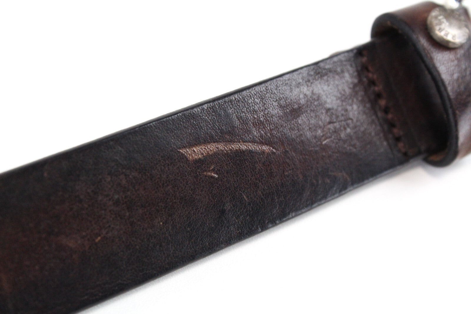 REPLAY Men Belt 100 cm Brown Plain Genuine Leather Buckled Cowhide