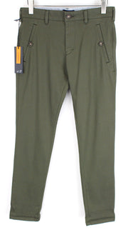 HARMONT & BLAINE Men Trousers 46 Green Narrow Fit Cotton Stretch Casual_