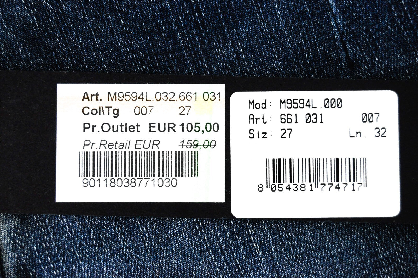 REPLAY vyriški džinsai W27/L32 Slim Fit skalbtos medvilnės chino tamprės, mėlyni Lehoen 