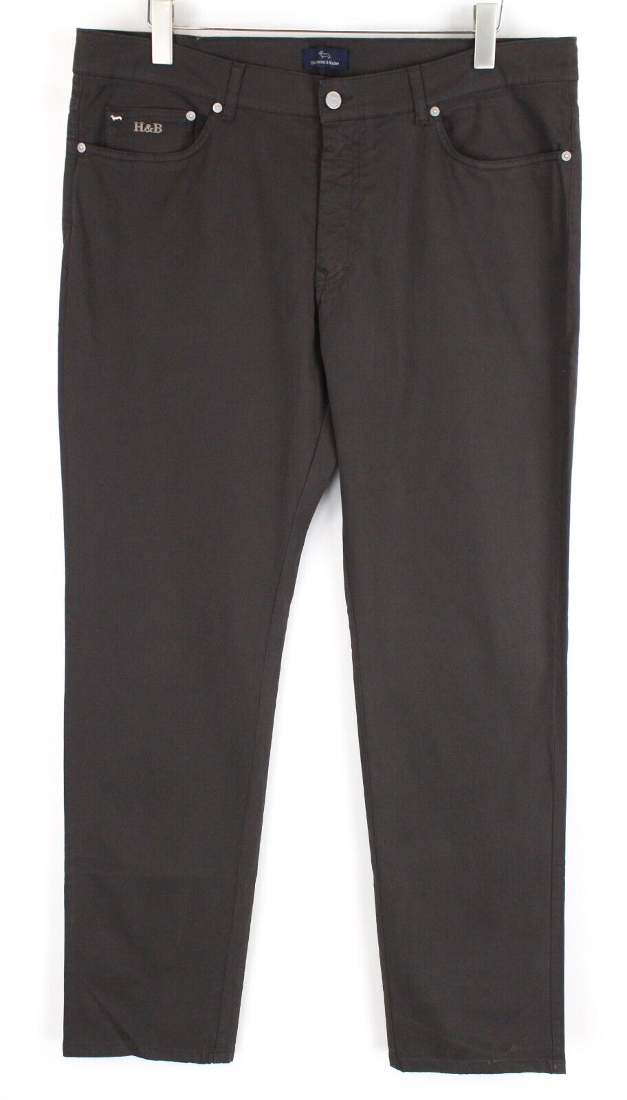 HARMONT & BLAINE Men Trousers 56 Brown Regular Fit Cotton Stretch Jean Style