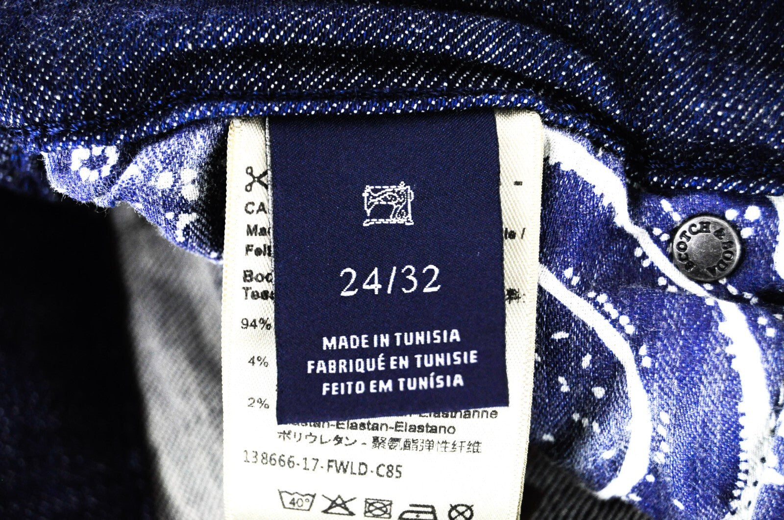 SCOTCH & SODA Women Jeans W24/L32 Slim Stretch Supreme Washed Blue