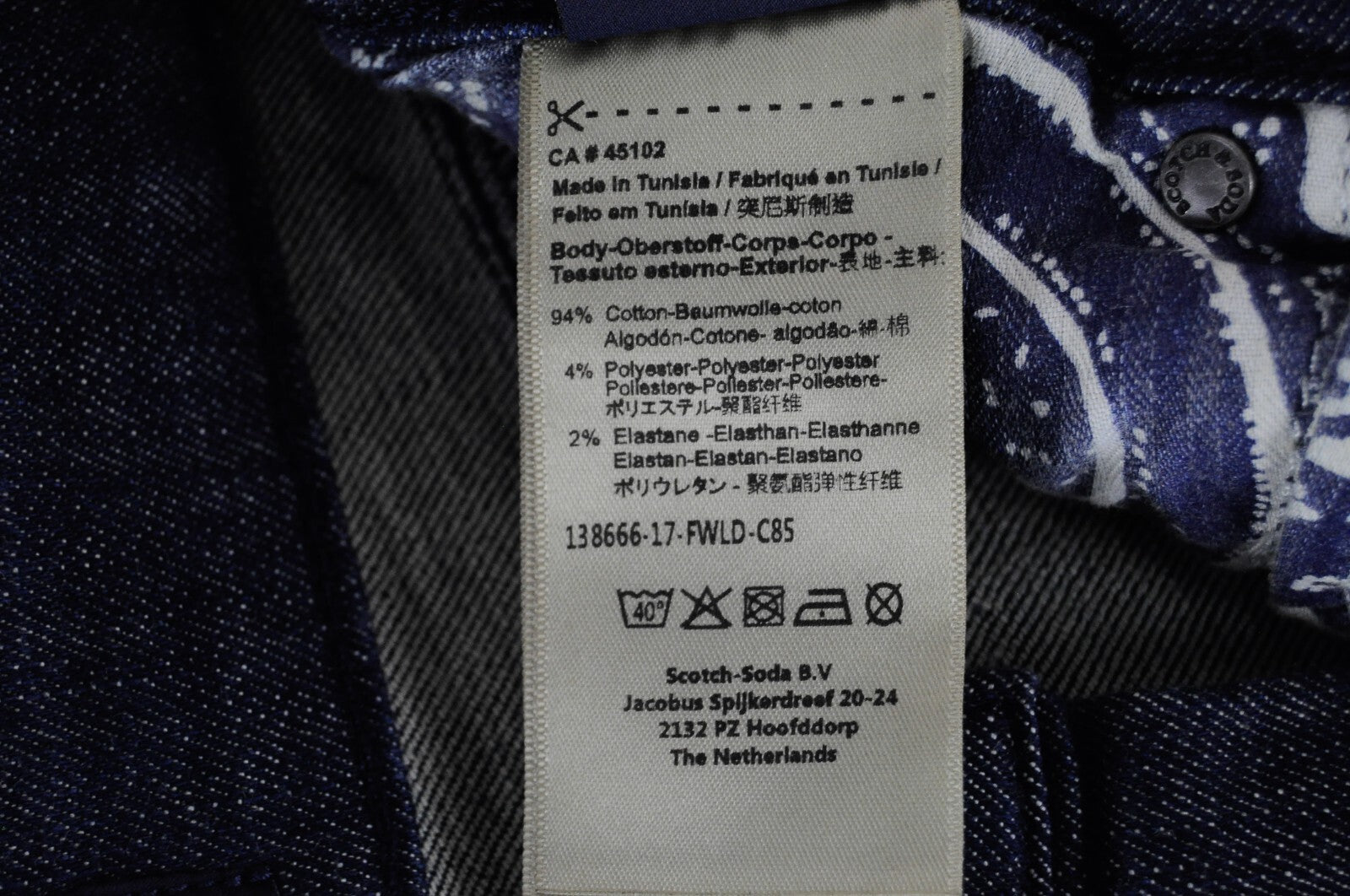 SCOTCH & SODA Women Jeans W24/L32 Slim Stretch Supreme Washed Blue