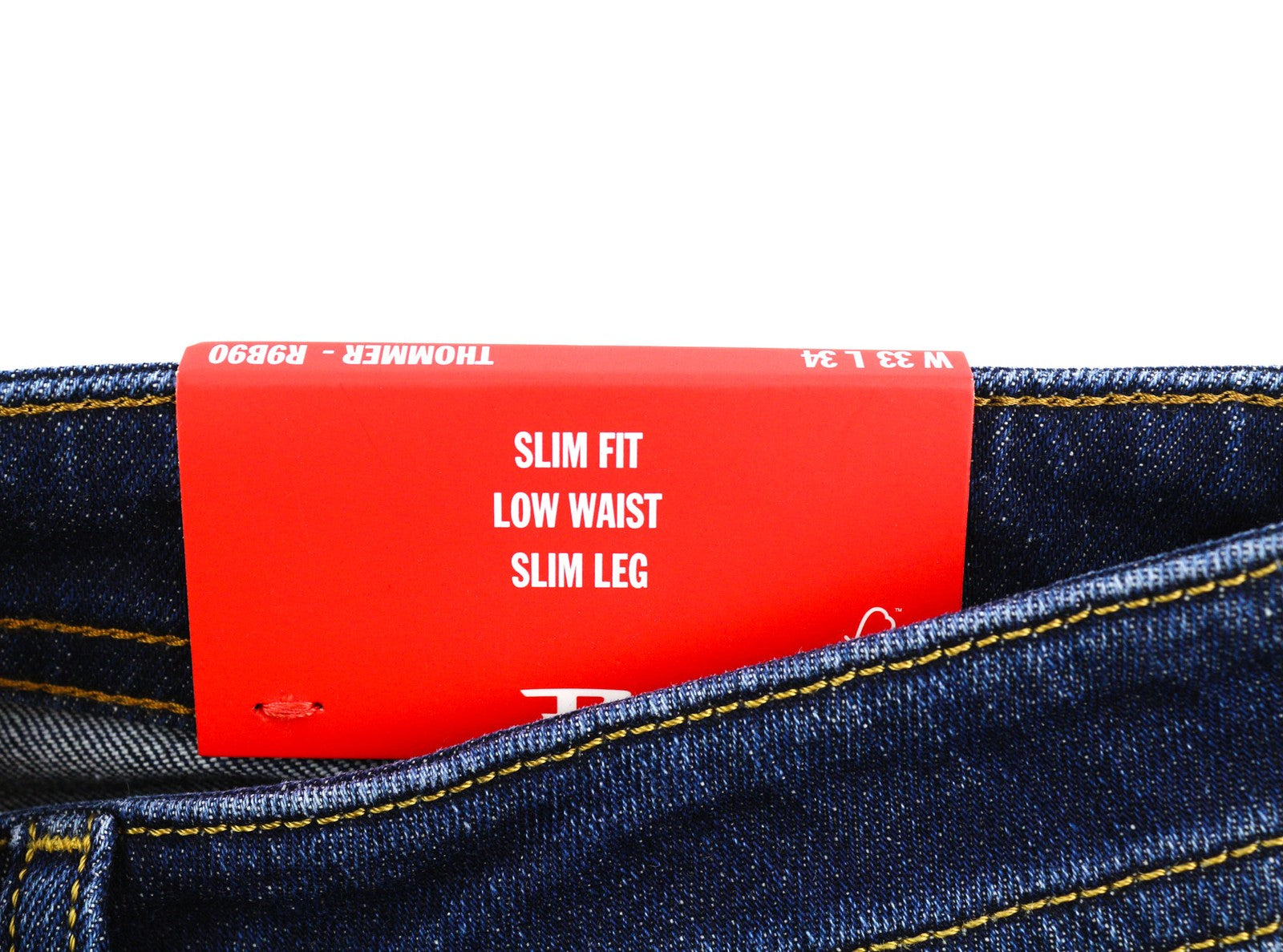 DIESEL Thommer-X R9B90 Men Jeans W33/L34 Slim Low Waist RRP€160 Blue