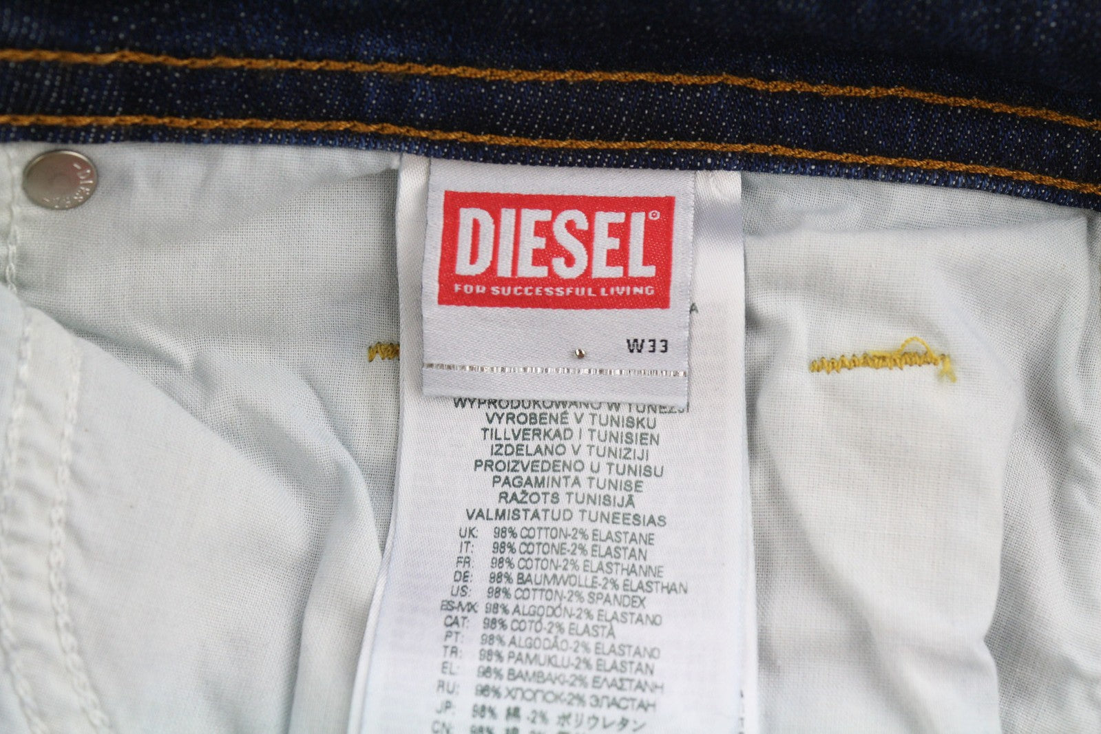 DIESEL Thommer-X R9B90 Men Jeans W33/L34 Slim Low Waist RRP€160 Blue