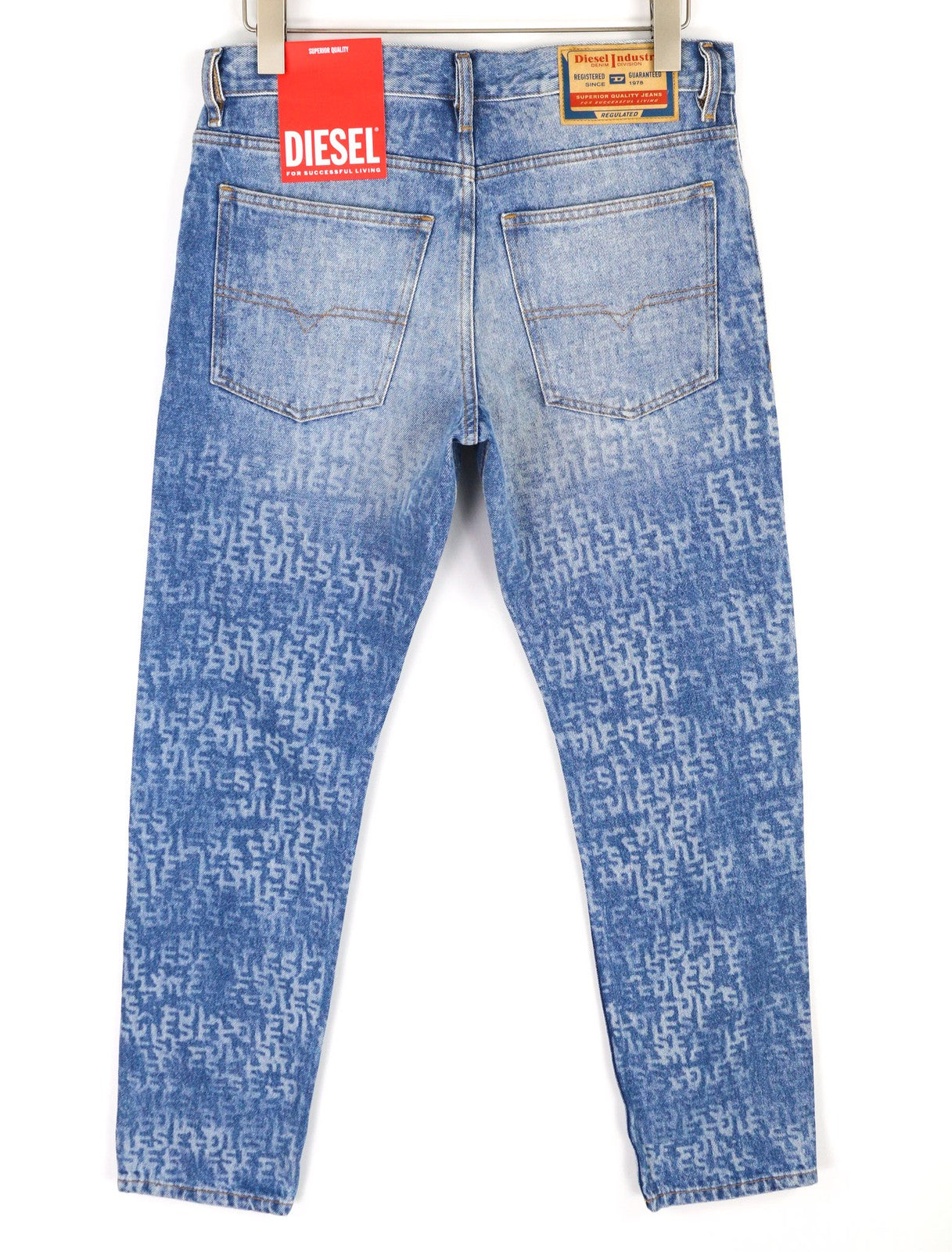 DIESEL 1995 007F5 Men Jeans W32 Slim Fit Mid Waist Straight RRP€250 Blue