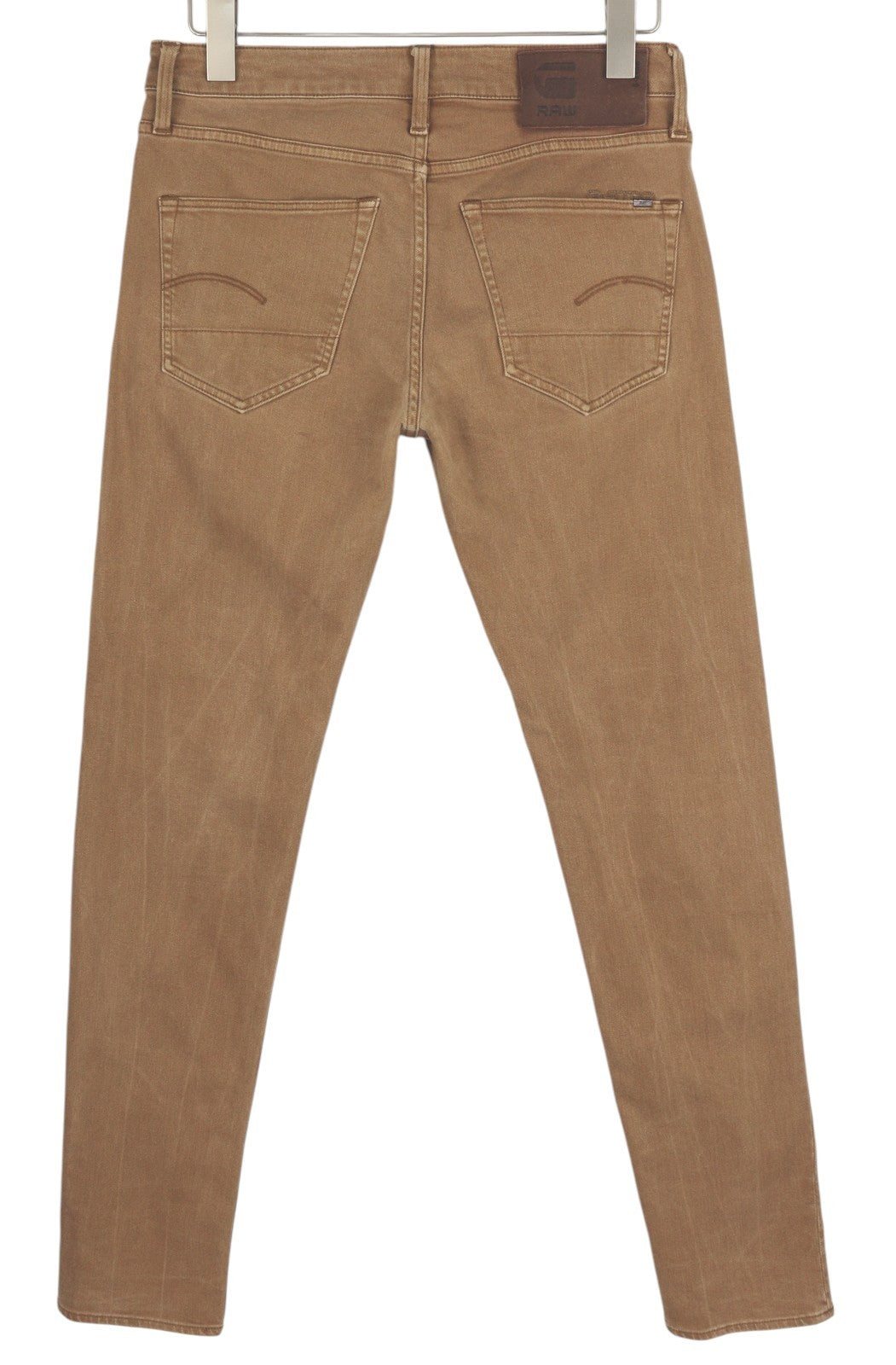 G-STAR 3301 Slim Coj Men Jeans W29/L34 Denim Brown Button Fly Logo 5-Pockets