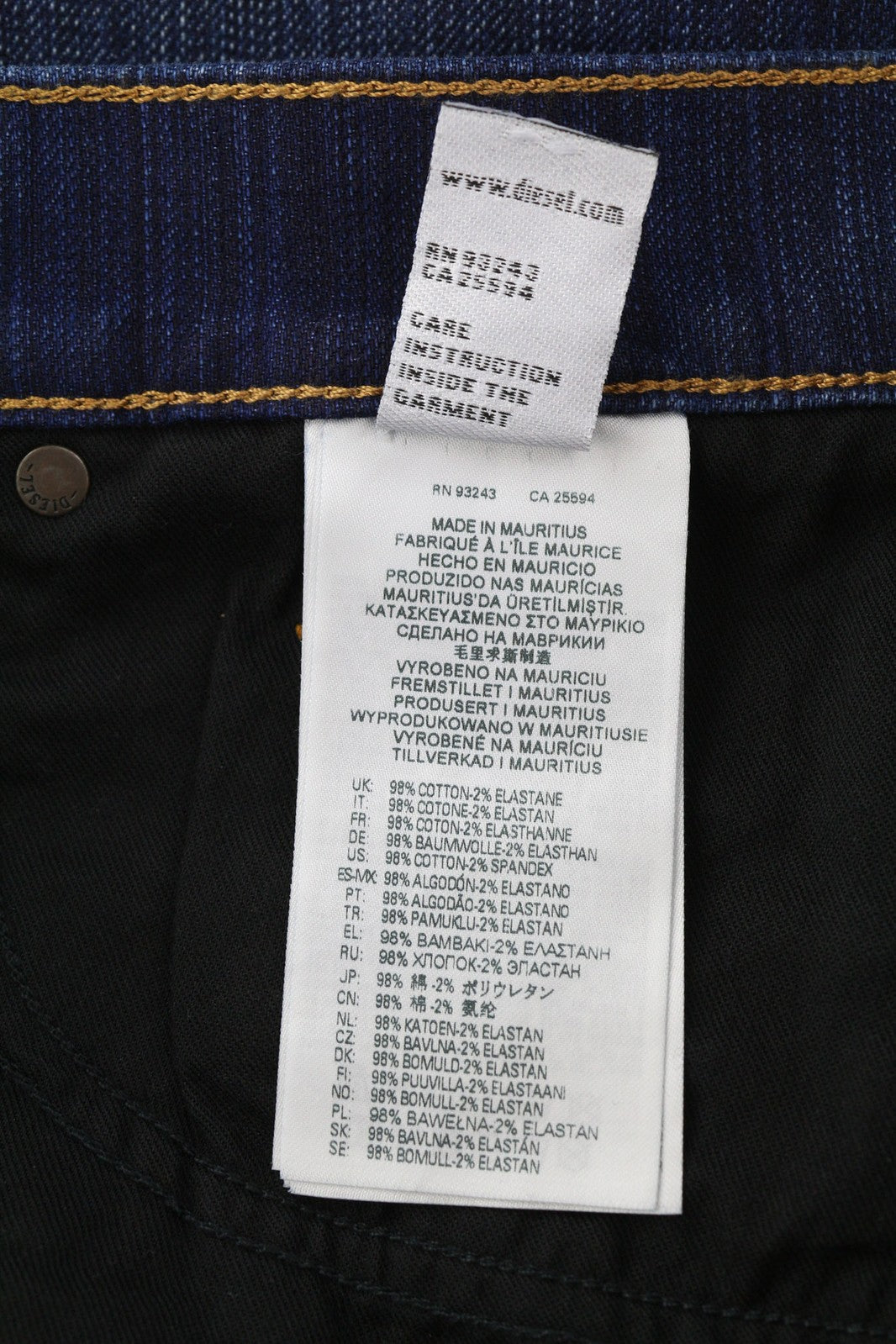 DIESEL Tepphar 0098N Men Jeans W30/L32 Slim Fit Stretch Ripped RRP200 Blue