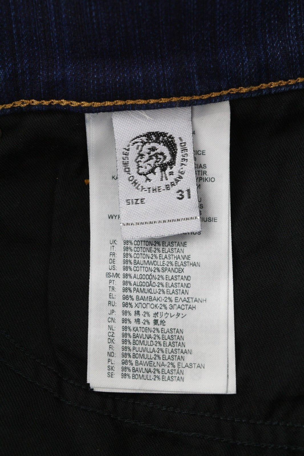 DIESEL Tepphar 0098N Men Jeans W31/L32 Slim Fit Stretch Ripped RRP€200 Blue