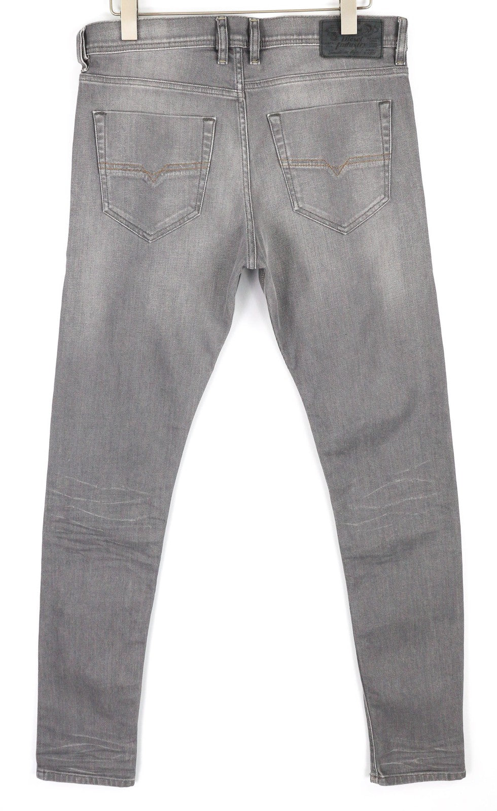 DIESEL Tepphar R39N8 Men Jeans W32/L34 Slim Carrot Fit Stretch Washed Grey Denim