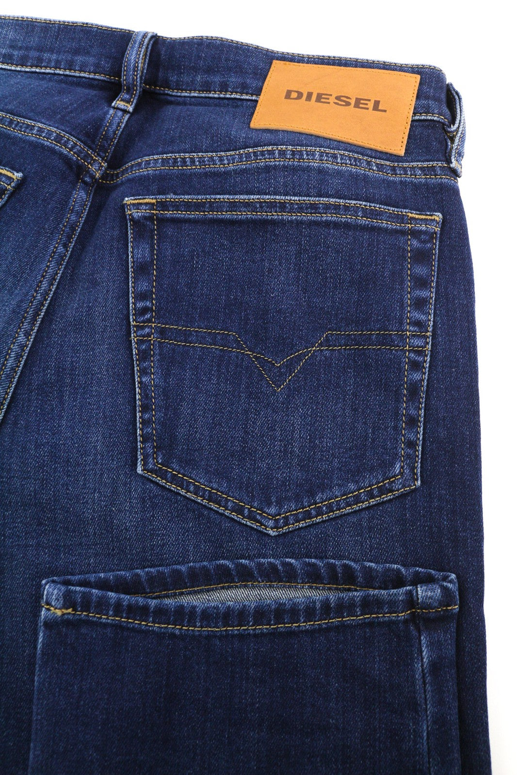 DIESEL D-Mihtry 009ML Men Jeans W30/L30 Straight Fit Stretch Washed Blue Logo