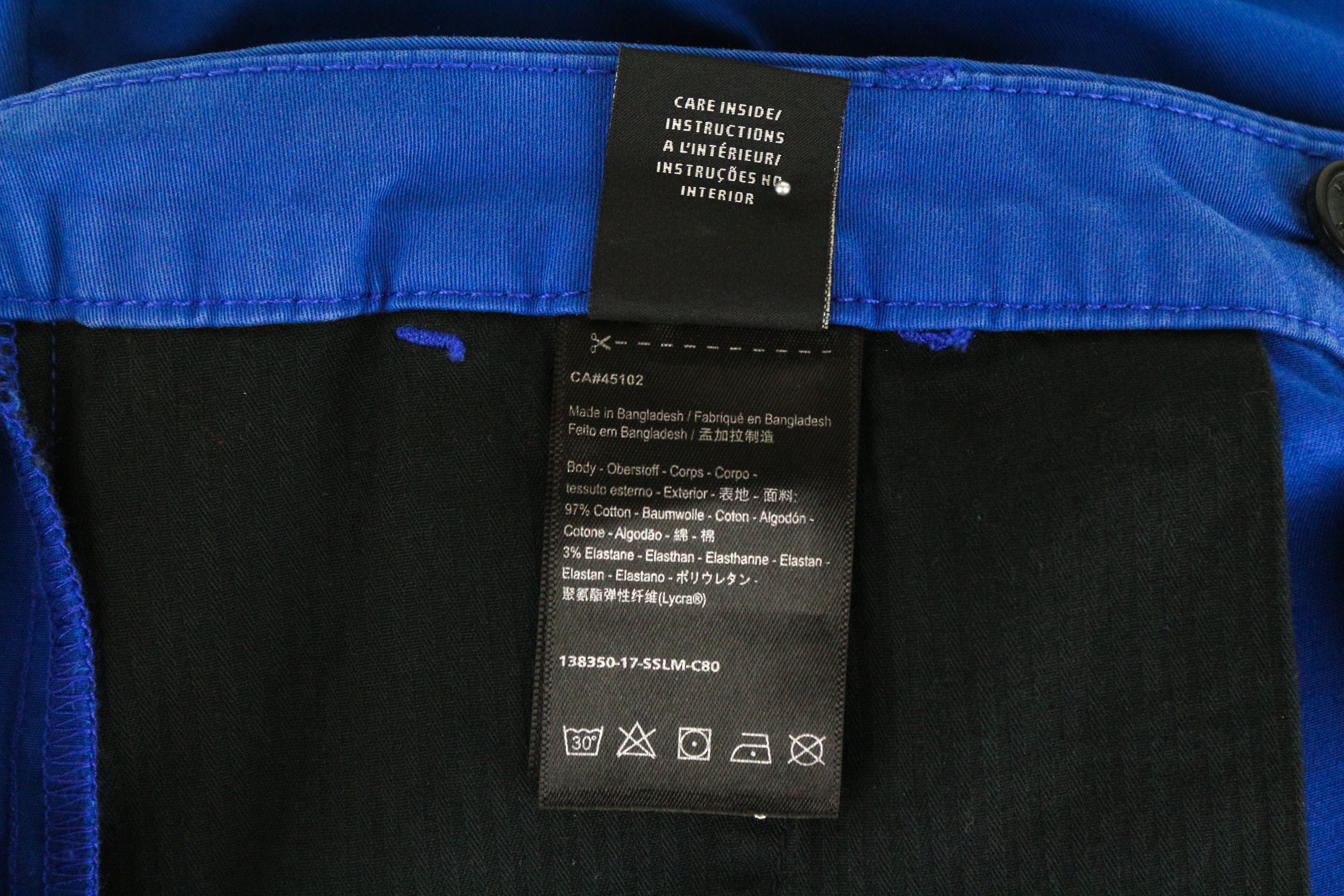 MAISON SCOTCH Women's Trousers W30/L34 Slim Chino Blue Stretch Zipped Classic