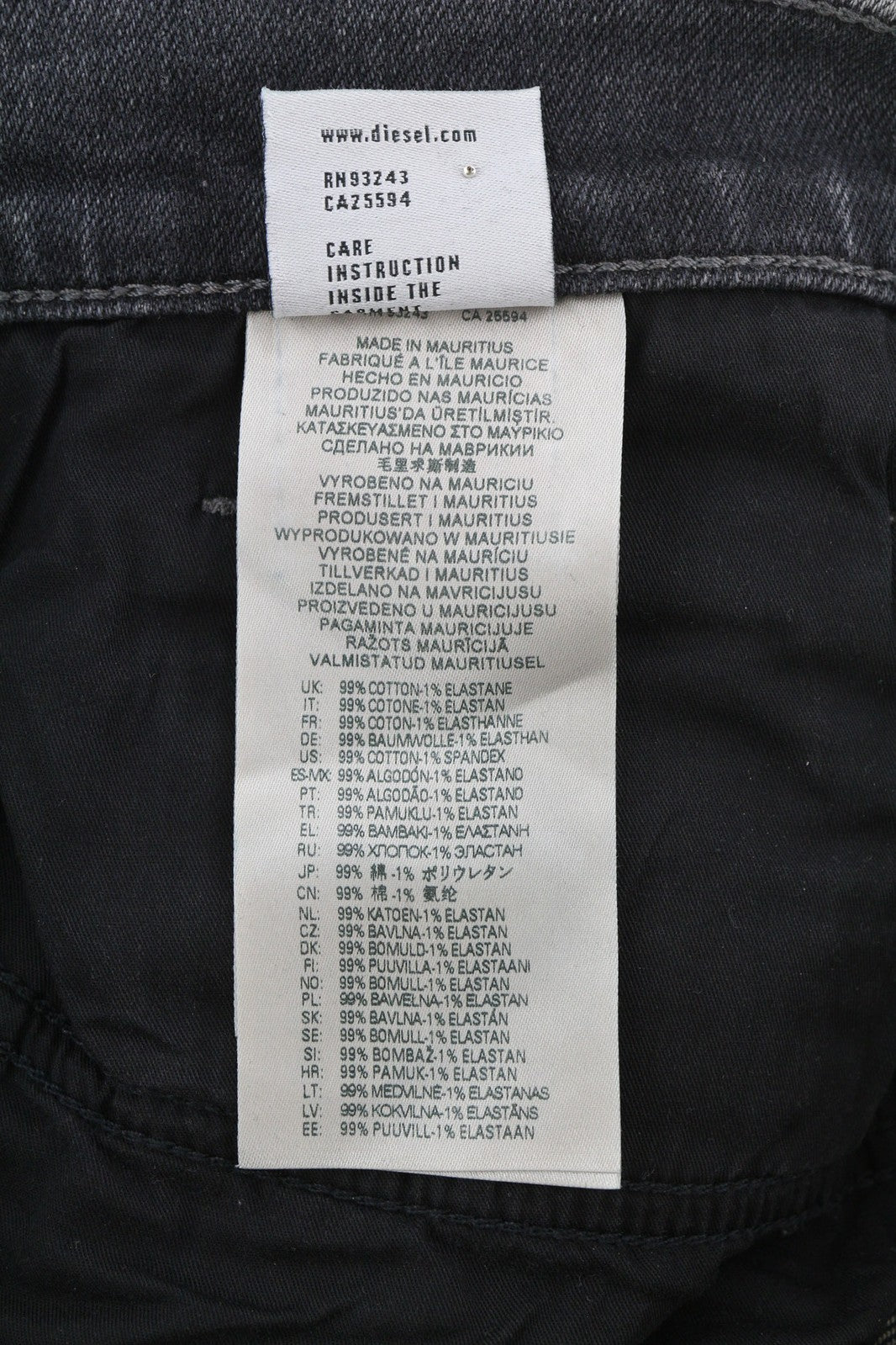 DIESEL D-Mihtry 0ELAX Men Jeans W32/L34 Straight Fit RRP€220 Washed Black