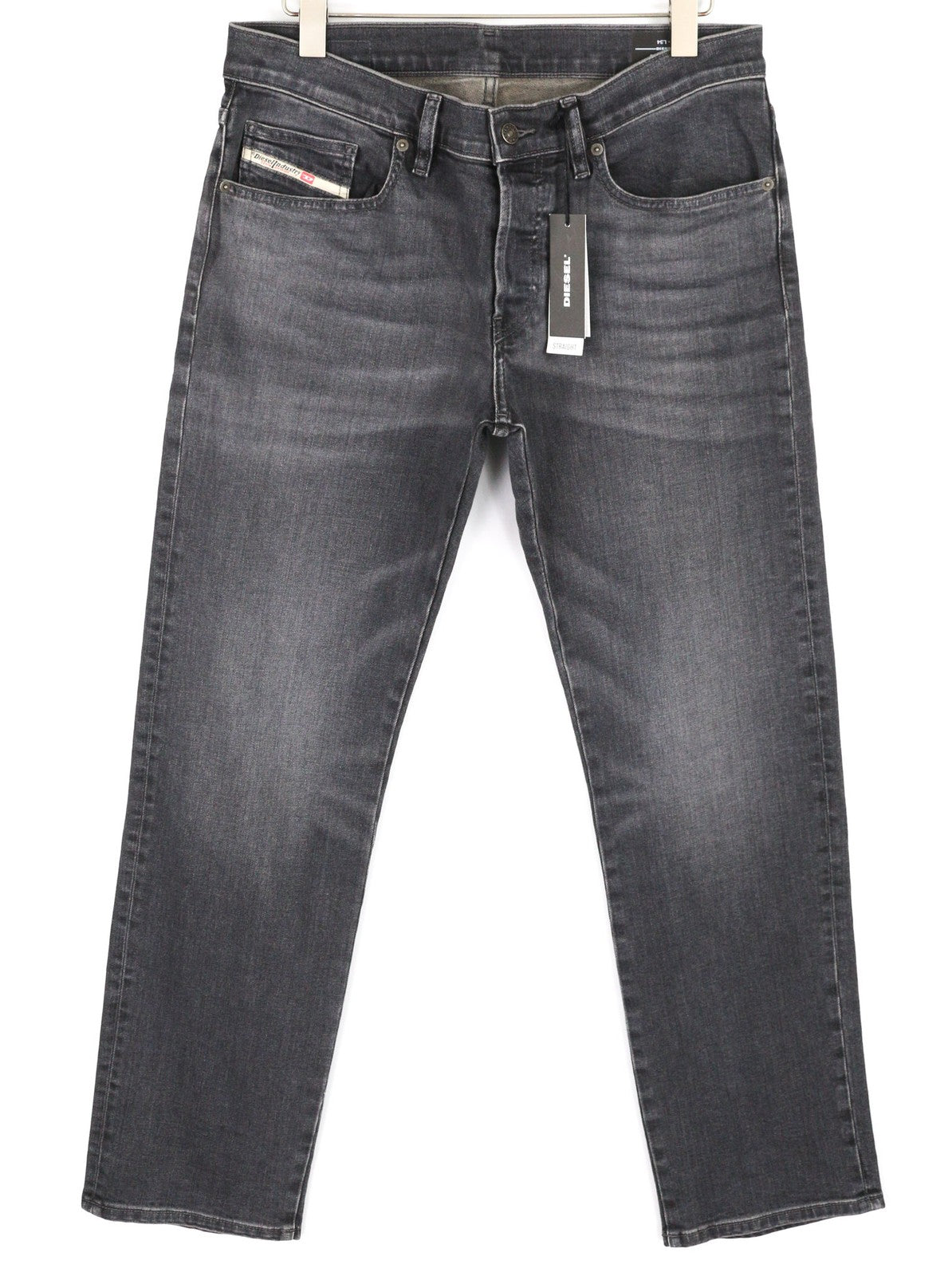 DIESEL D-Mihtry 0ELAX Men Jeans W32/L34 Straight Fit RRP€220 Washed Black