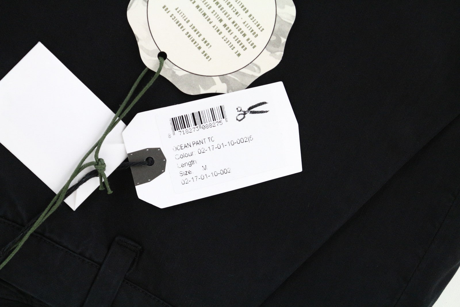 DENHAM Ocean Women's Trousers M Thin Cotton Black Chino Zippered Lightweight