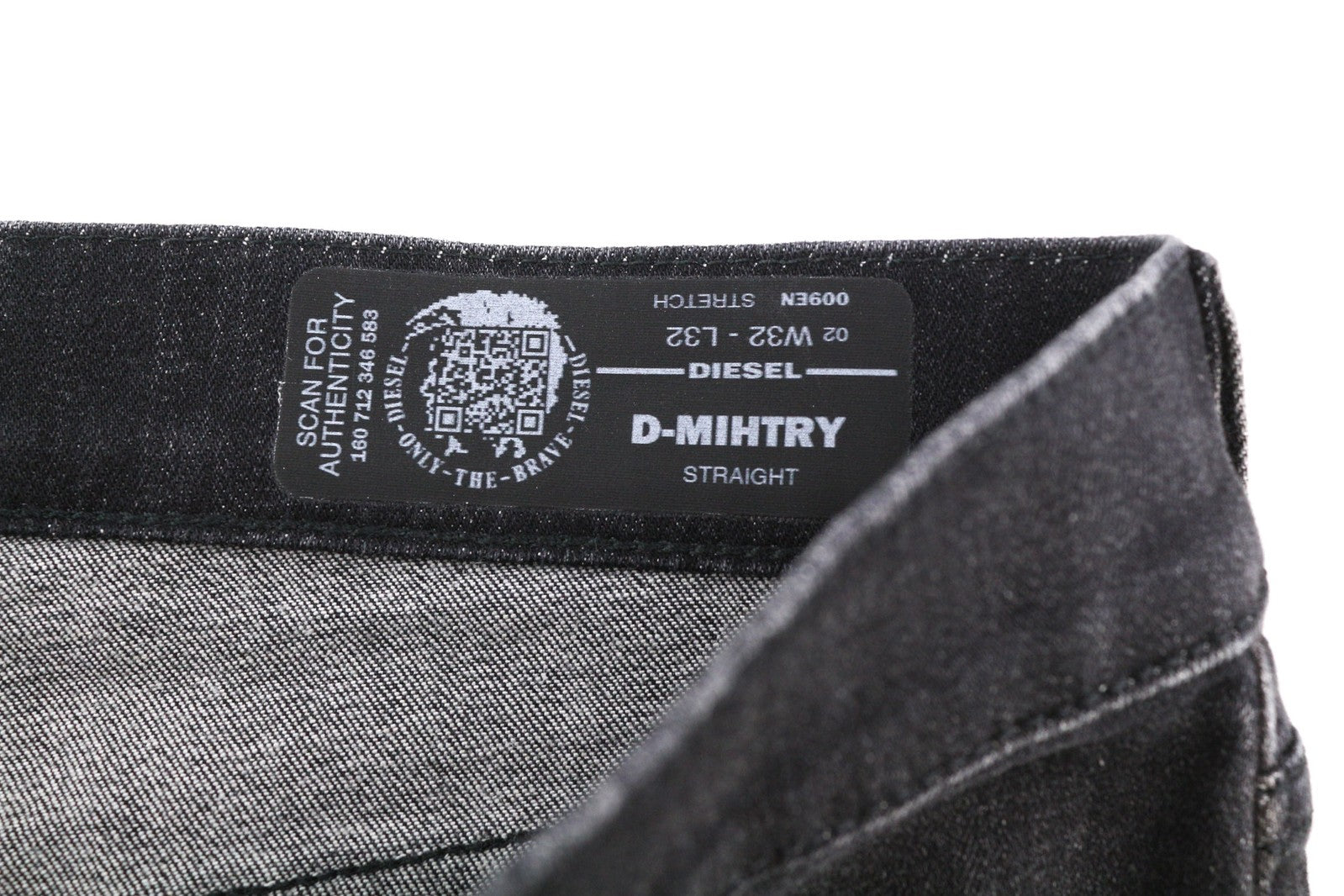 DIESEL D-Mihtry 009EN Men Jeans W32/L32 Straight Fit Stretch Buttoned Washed