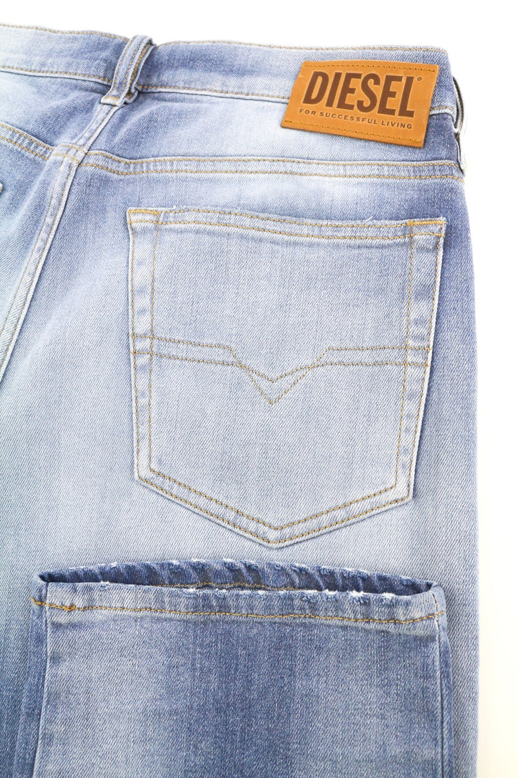 DIESEL D-Mihtry 009NF Men Jeans W30/L34 Straight Fit Stretch Buttoned Washed