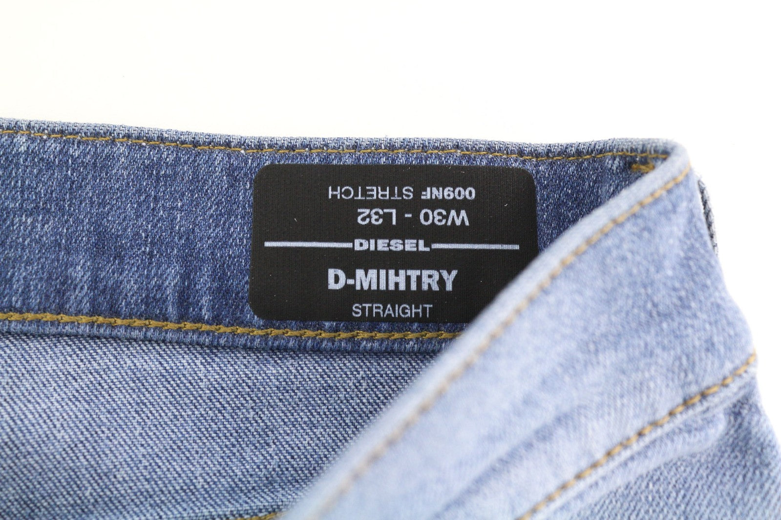 DIESEL D-Mihtry 009NF Men Jeans W30/L32 Straight Fit Stretch Buttoned Washed