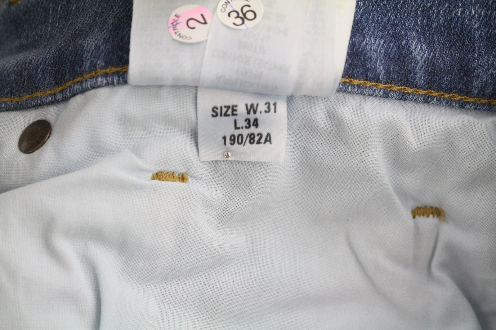 DIESEL D-Mihtry 009NF Men Jeans W31/L34 Straight Fit Stretch Buttoned Washed