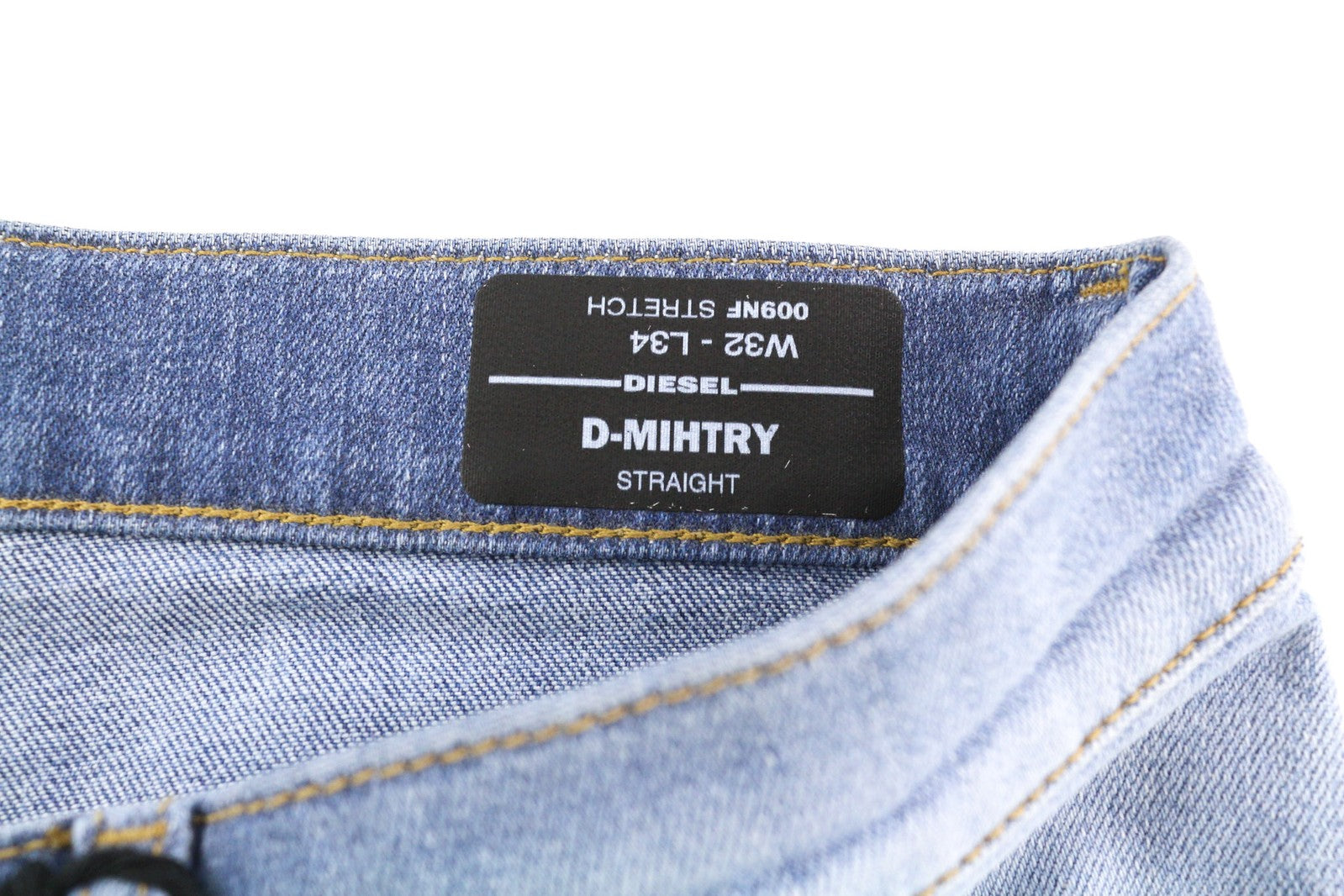 DIESEL D-Mihtry 009NF Men Jeans W32/L34 Straight Fit Stretch Buttoned Faded