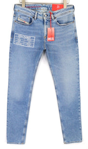 DIESEL 1979 Sleenker 9B92S Men Jeans W32/L32 Skinny Fit Low Waist RRP€160 Blue