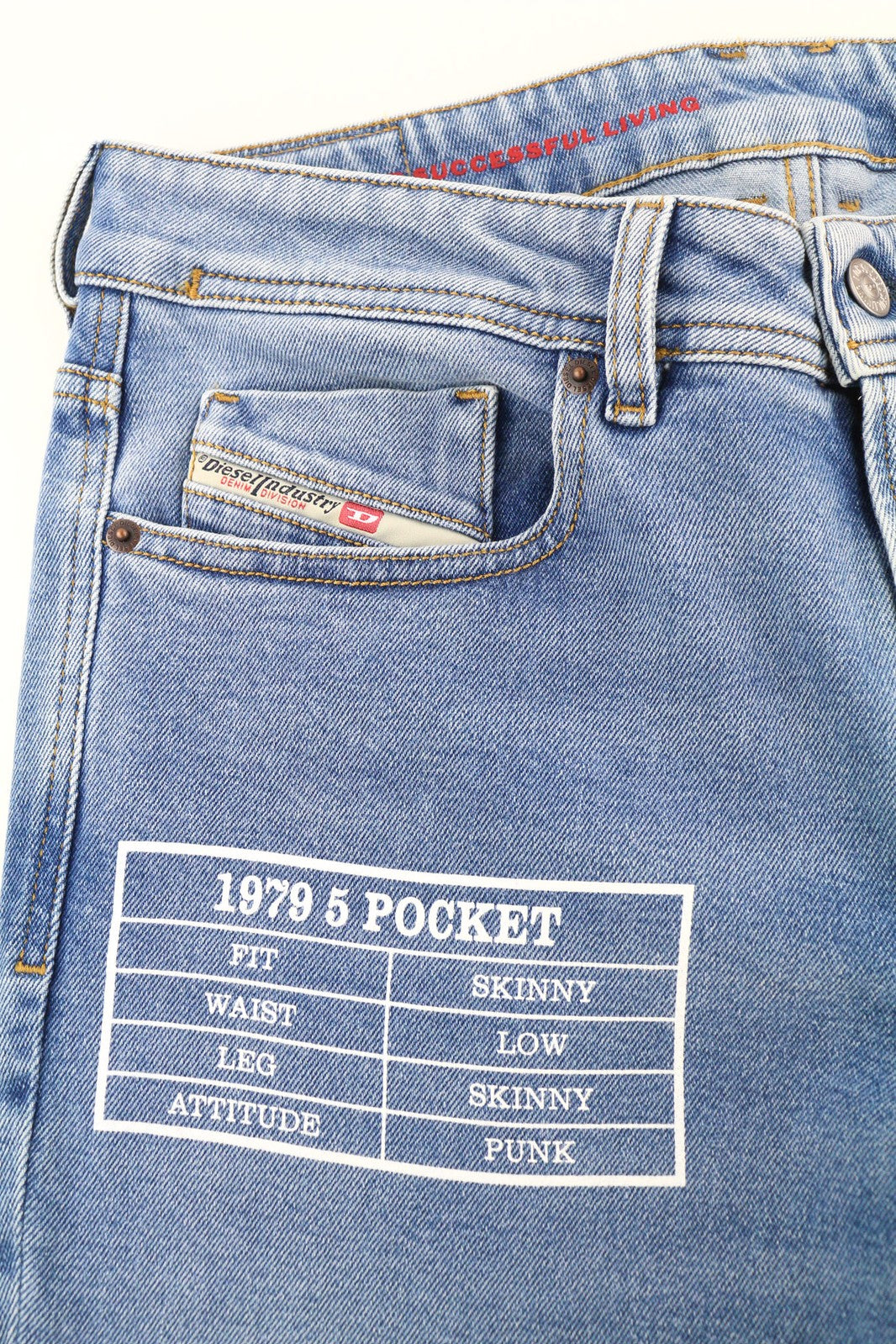 DIESEL 1979 Sleenker 9B92S Men Jeans W32/L32 Skinny Fit Low Waist RRP€160 Blue