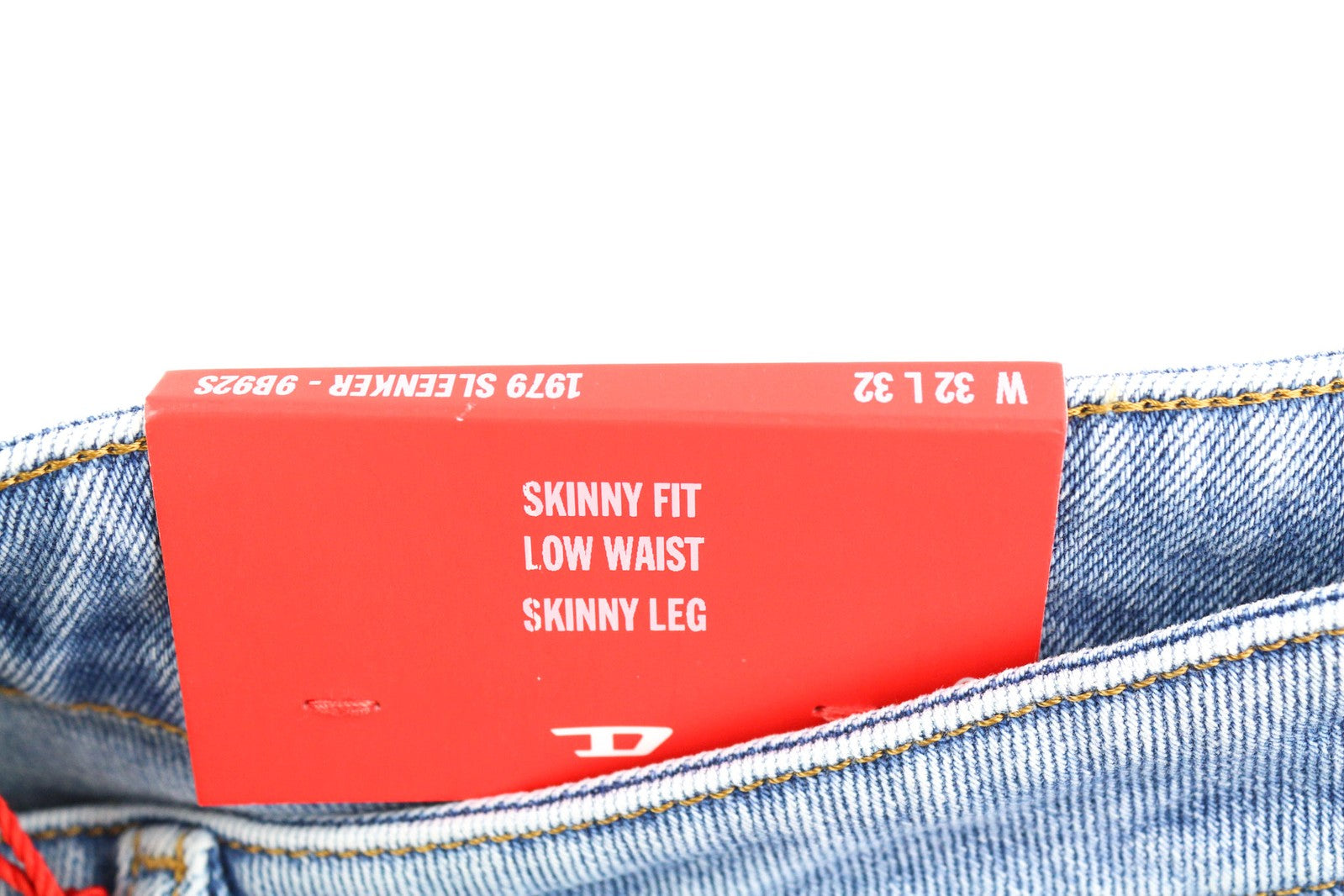 DIESEL 1979 Sleenker 9B92S Men Jeans W32/L32 Skinny Fit Low Waist RRP€160 Blue