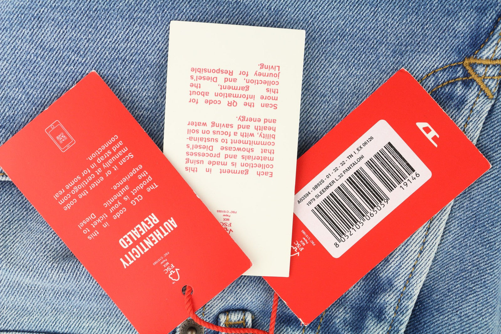 DIESEL 1979 Sleenker 9B92S Men Jeans W32/L32 Skinny Fit Low Waist RRP€160 Blue