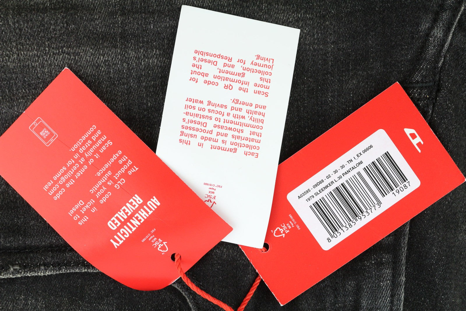 DIESEL 1979 Sleenker 09D88 Men Jeans W30/L30 Skinny Fit Low Waist Skinny RRP€225