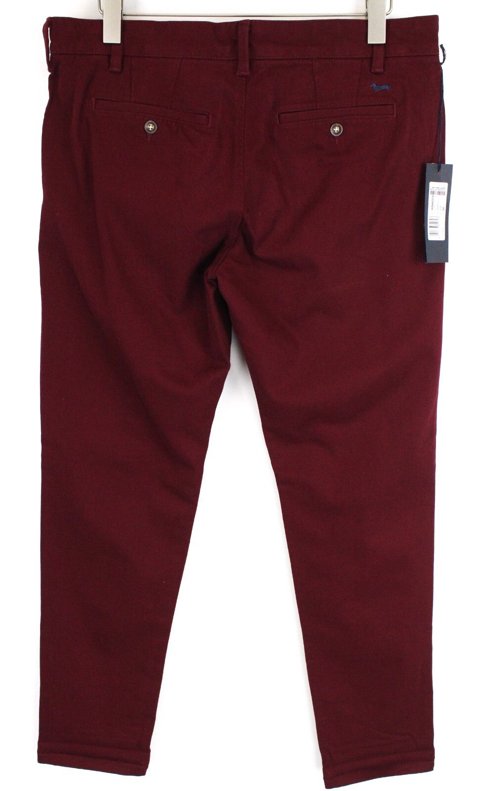 HARMONT & BLAINE Men Trousers 50 Narrow Fit Cotton Stretch Red Zipped Casual
