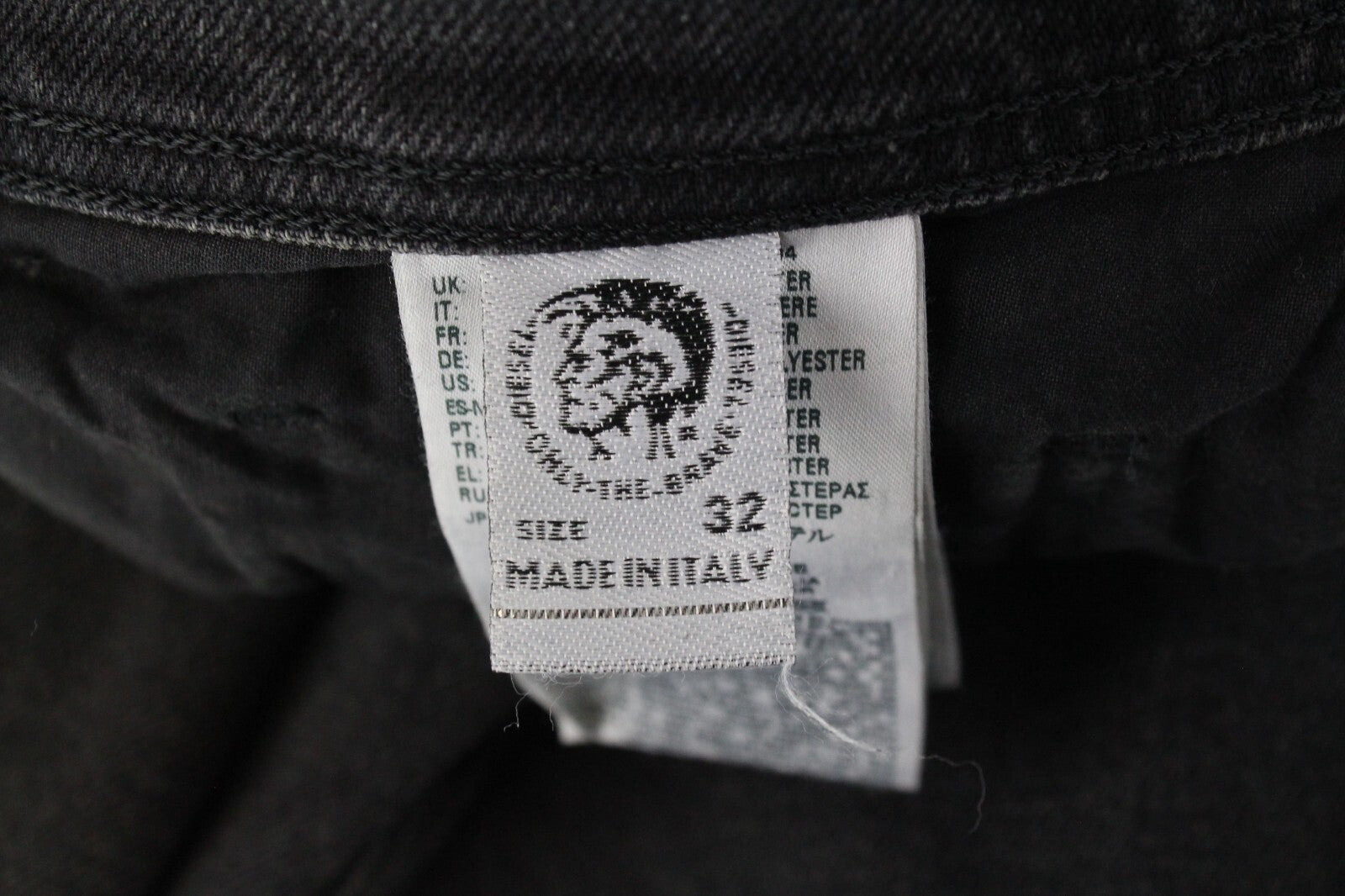 DIESEL Tepphar 085AJ vyriški džinsai W32/L34 Slim Skinny pilki tamprūs medvilniniai plėšyti džinsai 