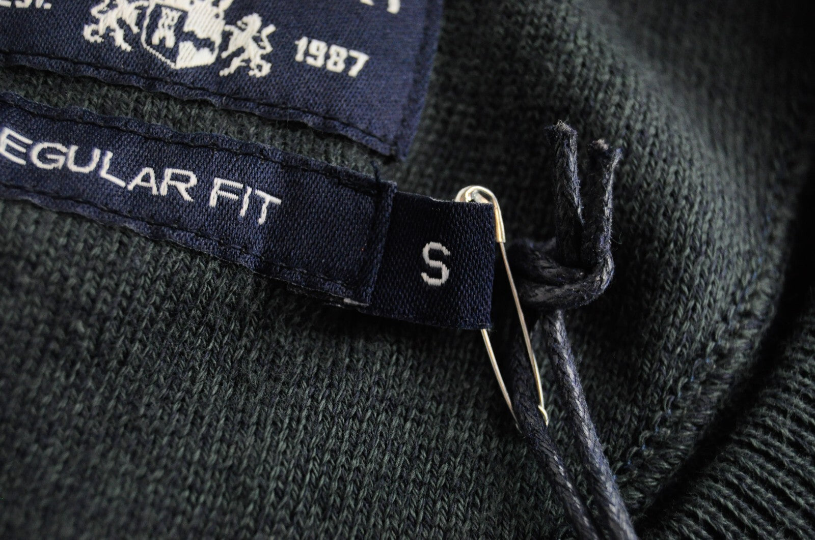 STATE OF ART Men Jumper S Regular Fit Grey Tight-Knit V-Neck Cotton Sweater