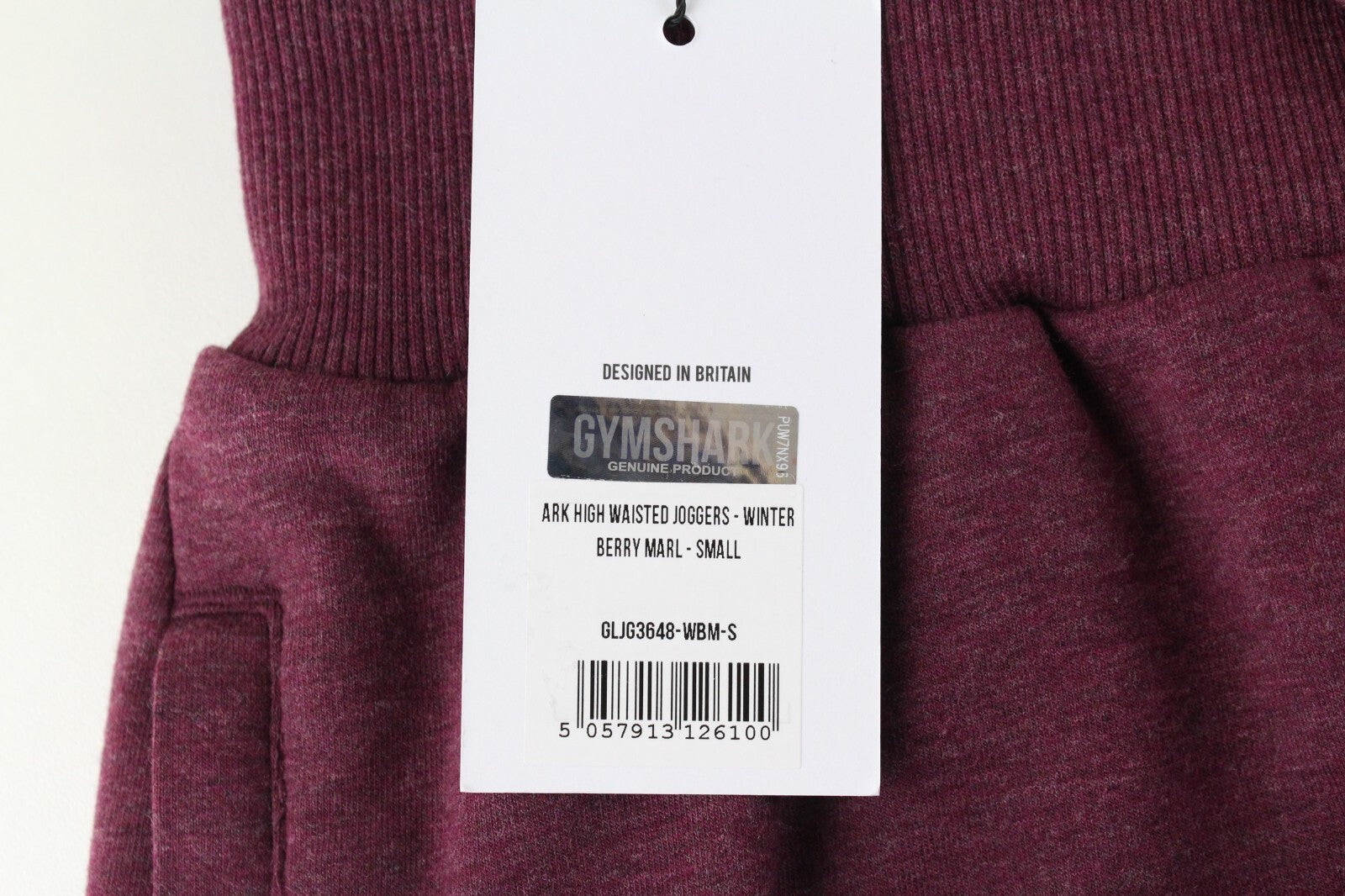 GYMSHARK Ark Women Sport Trousers S Purple High Waist Logo Activewear Capri